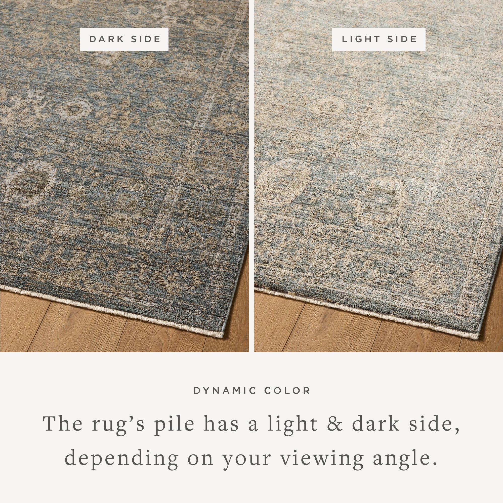 Loloi Priscilla Blue / Sand Rug RUGS - synthetic Loloi 18" x 18" sample