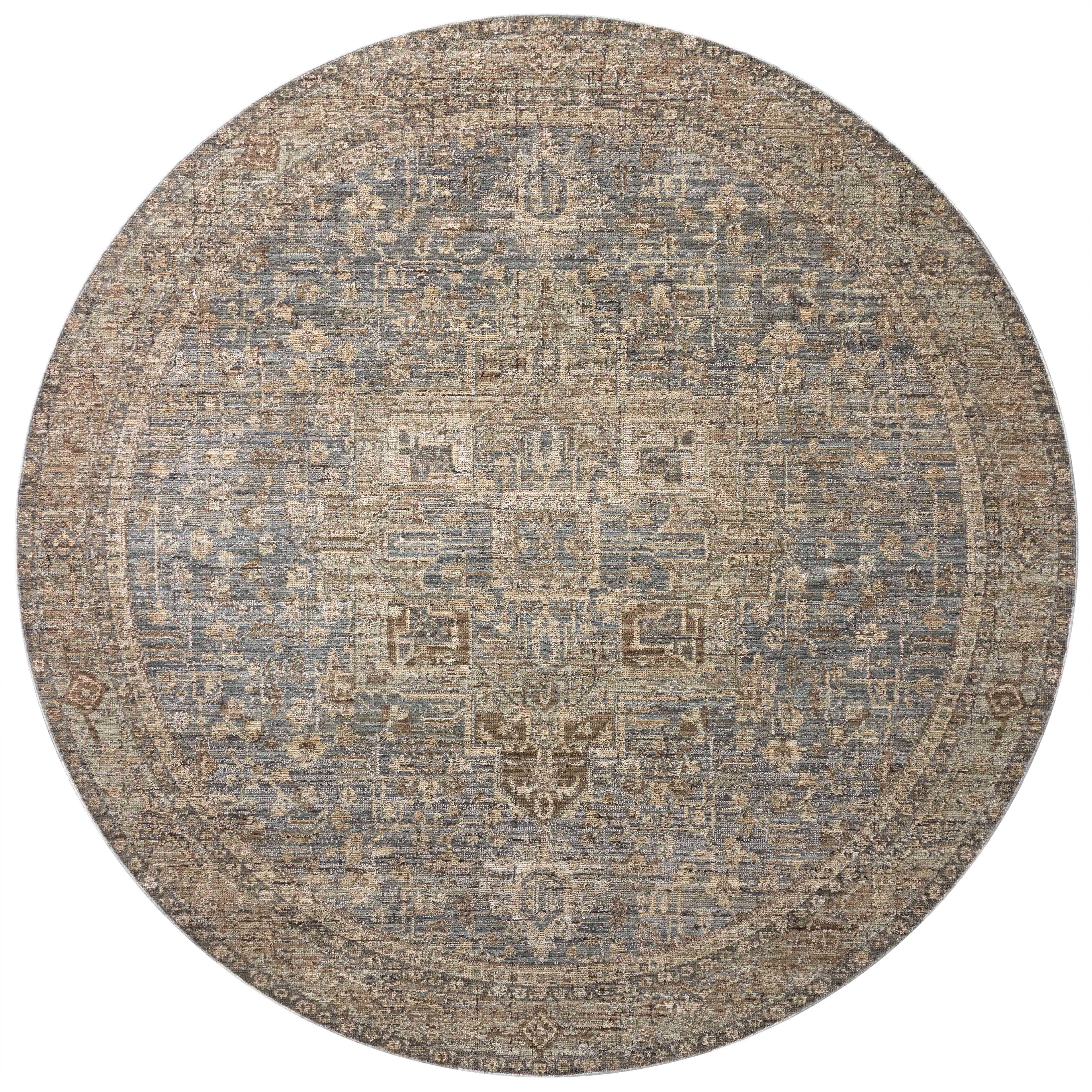 Loloi Priscilla Blue / Bark Rug RUGS - synthetic Loloi 18" x 18" sample