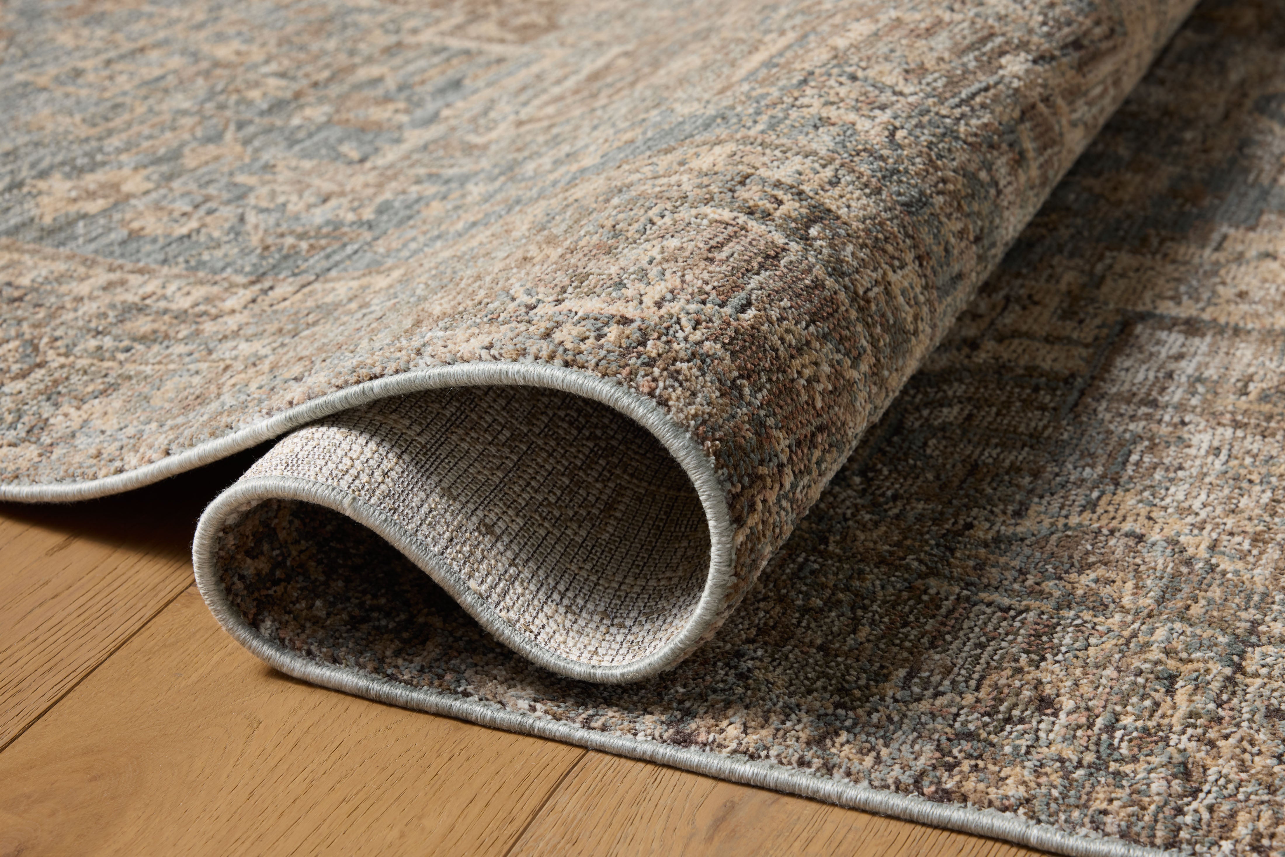 Loloi Priscilla Blue / Bark Square Rug RUGS - synthetic Loloi