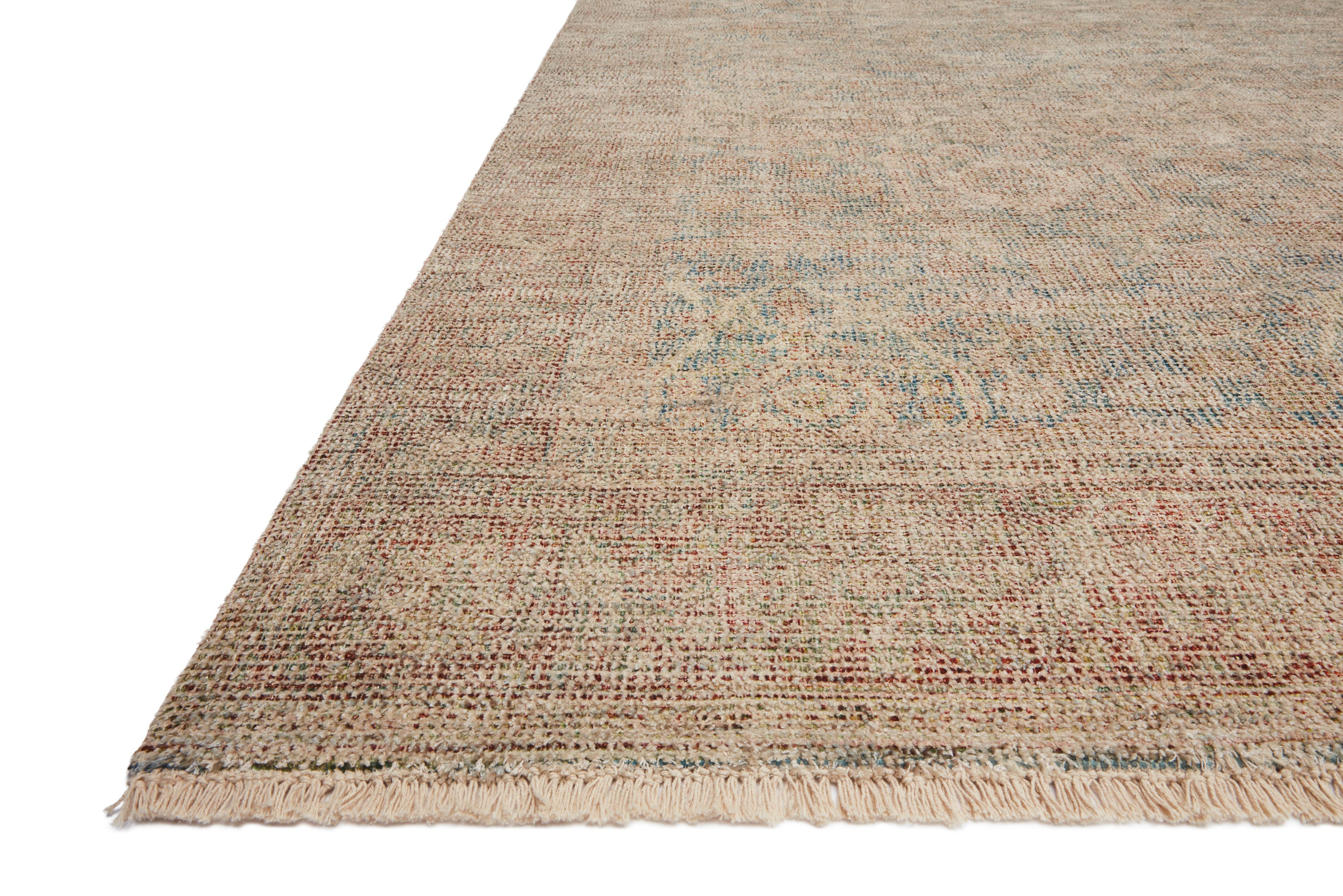 Loloi Priya Denim / Rust Rug RUGS - wool Loloi