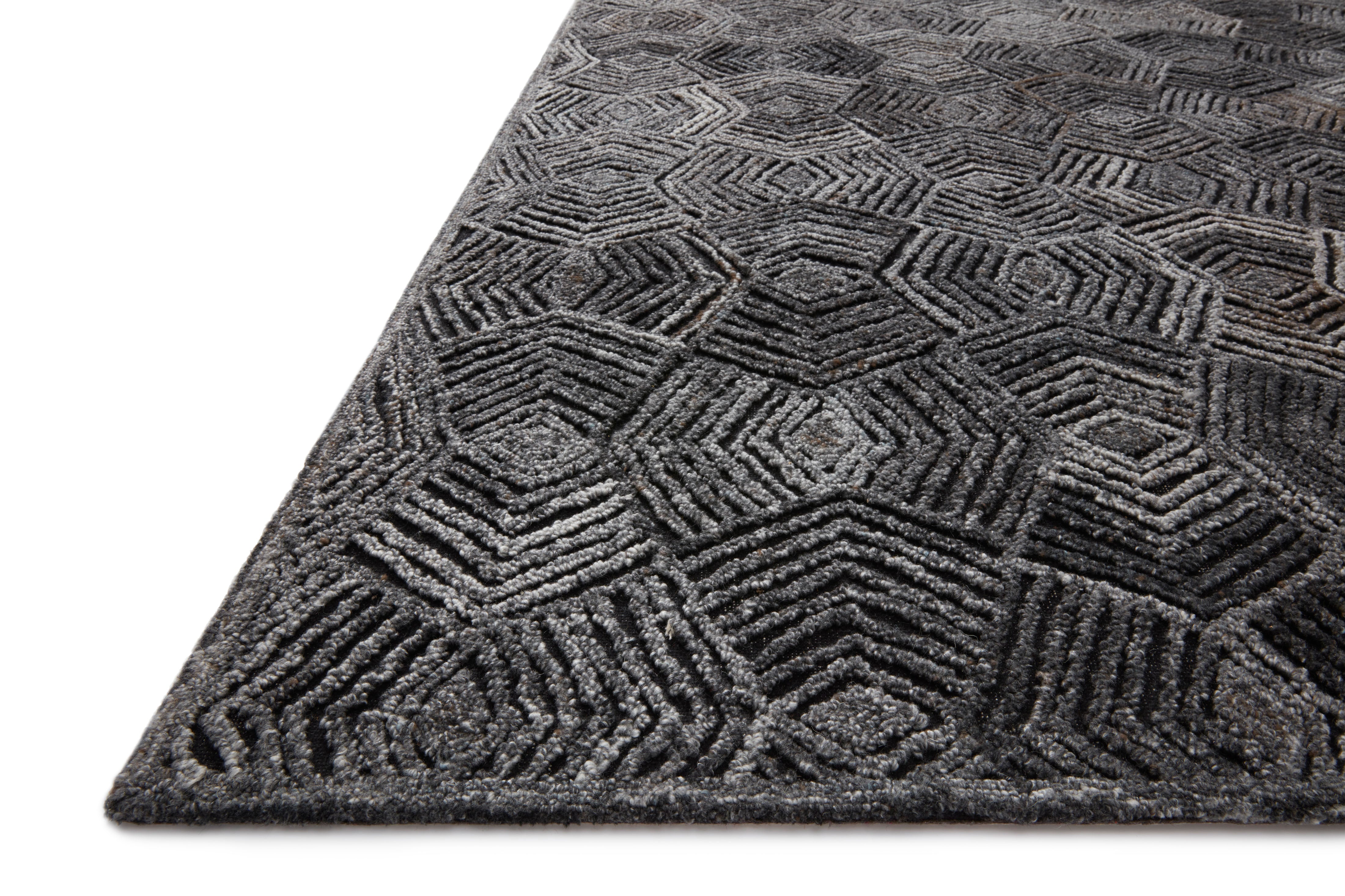 Loloi Prescott Charcoal Rug RUGS - wool Loloi
