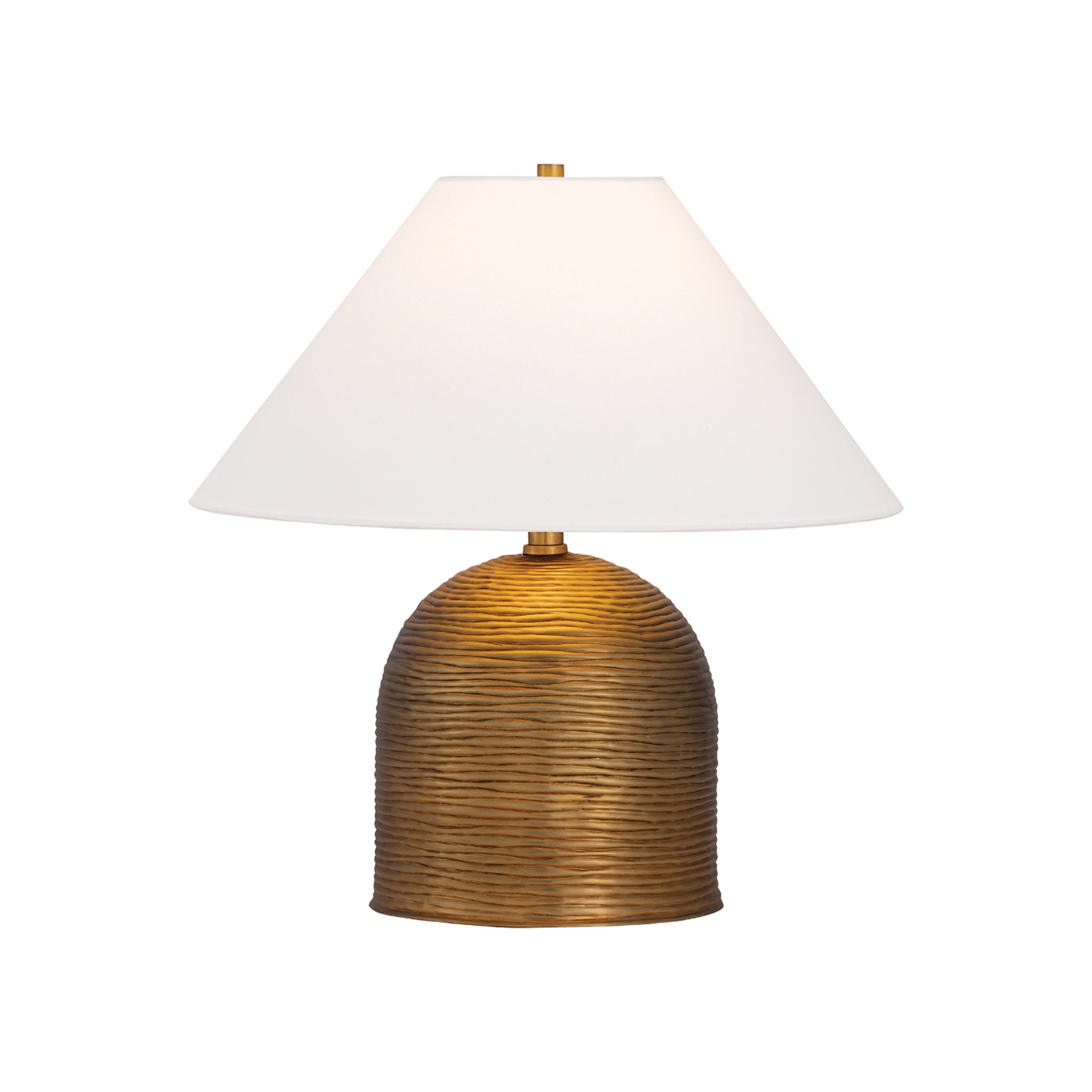 Arvin Table Lamp, Patina Brass