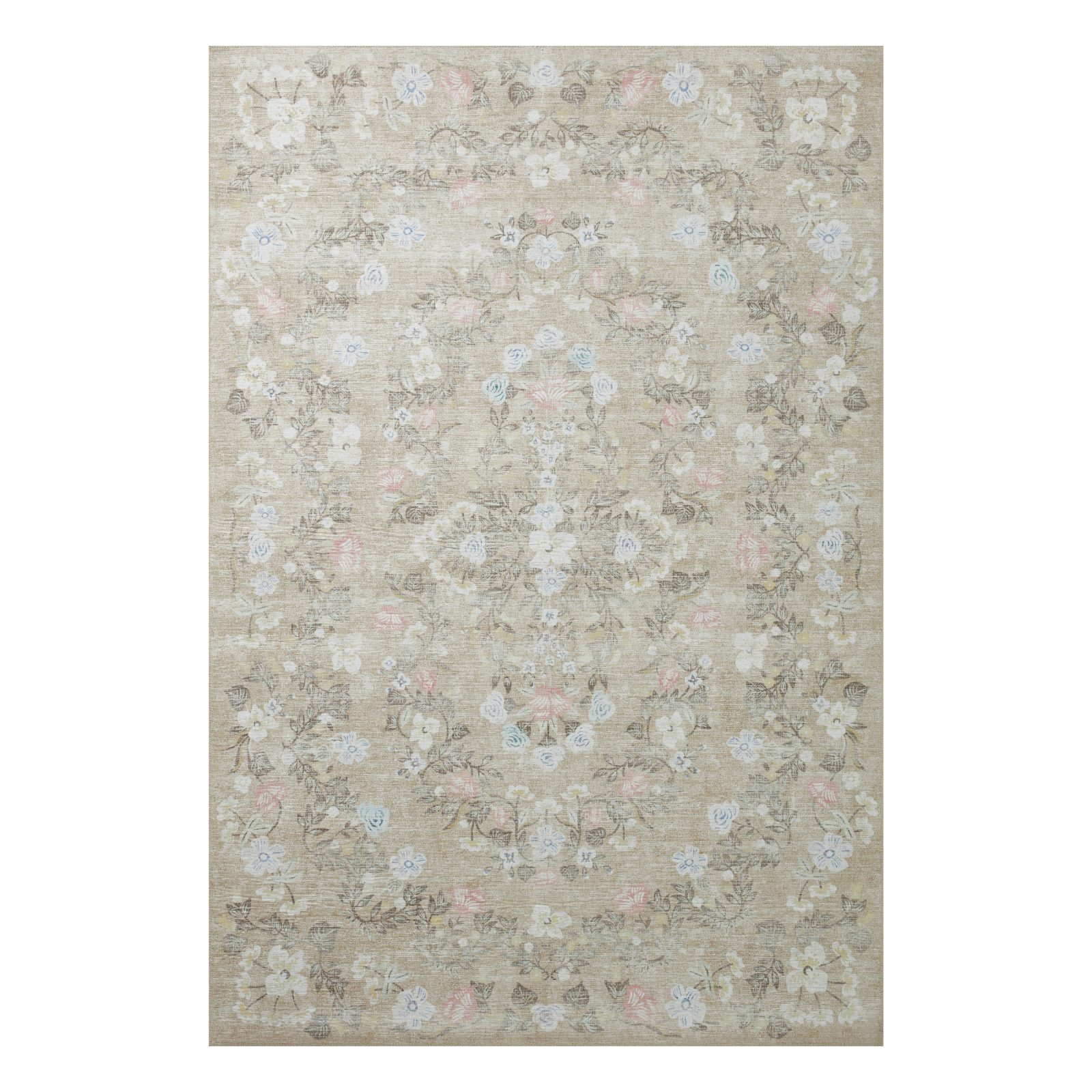 Rifle Paper Co. x Loloi Palais Khaki Rug, 18" x 18" Sample