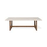 Gus* Modern Portico Rectangle Coffee Table FURNITURE - coffee table Gus Classic Walnut Travertine Natural