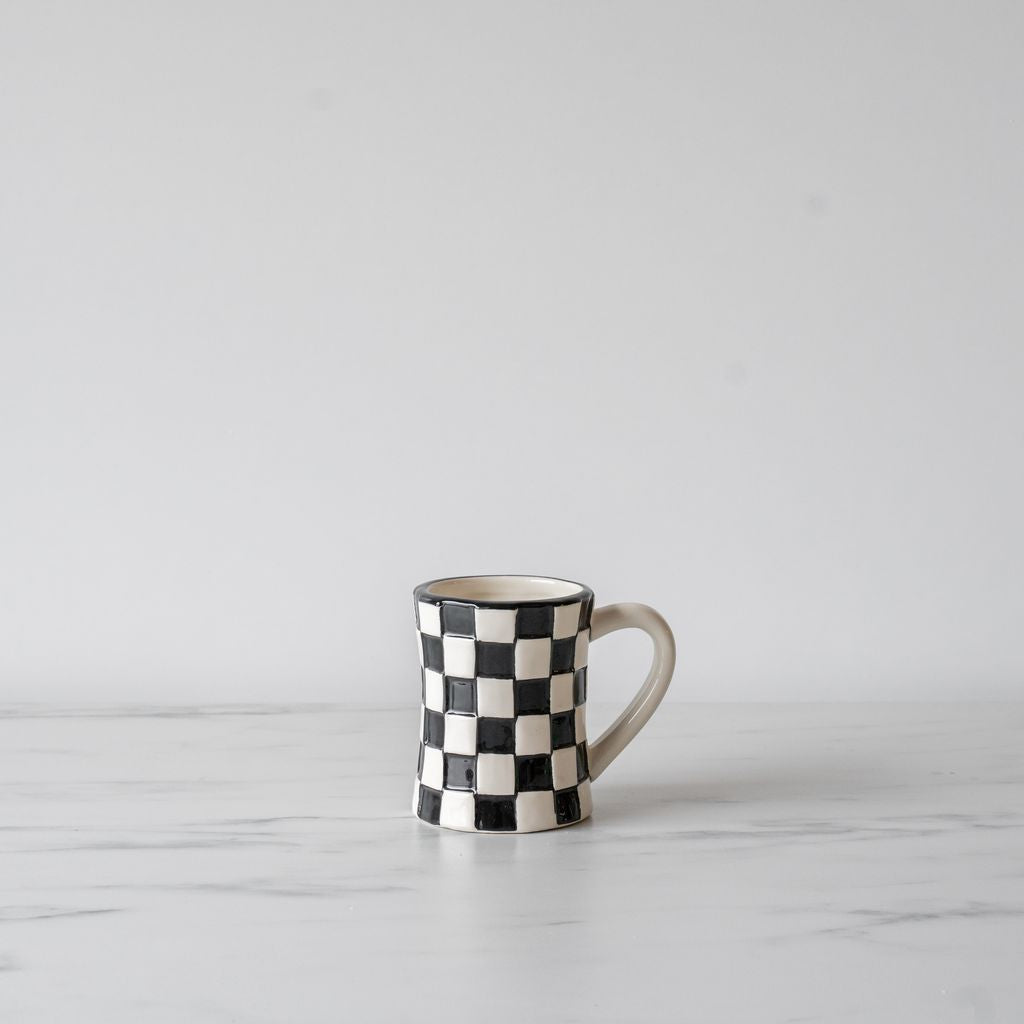 Checkered Ceramic Mug