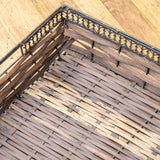 Antique Wood Basket - Rug & Weave