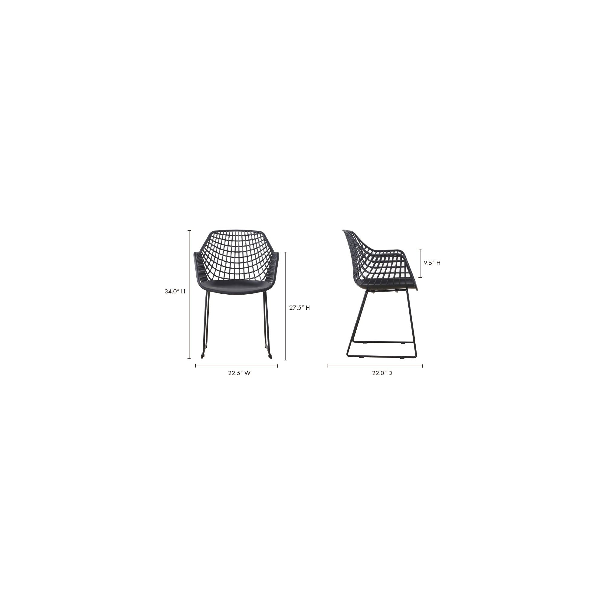 Honolulu Chair - Set of 2 FURNITURE - lounge chair Moe's Furniture