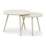Kari Outdoor Nesting Coffee Table FURNITURE - outdoor coffee table Moe's Furniture White