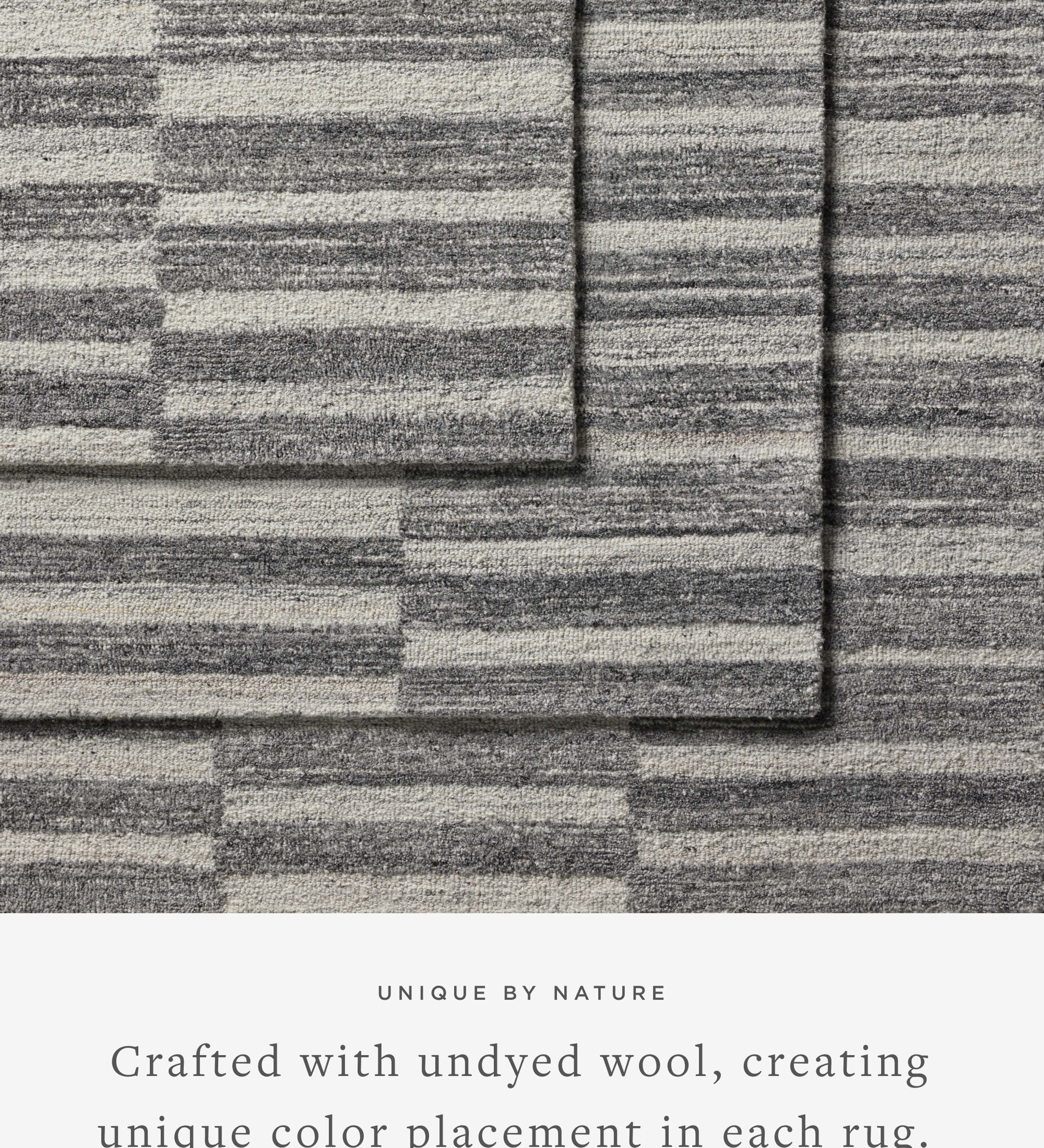 Joanna Gaines x Loloi Rae Charcoal / Mist Rug RUGS - wool Loloi