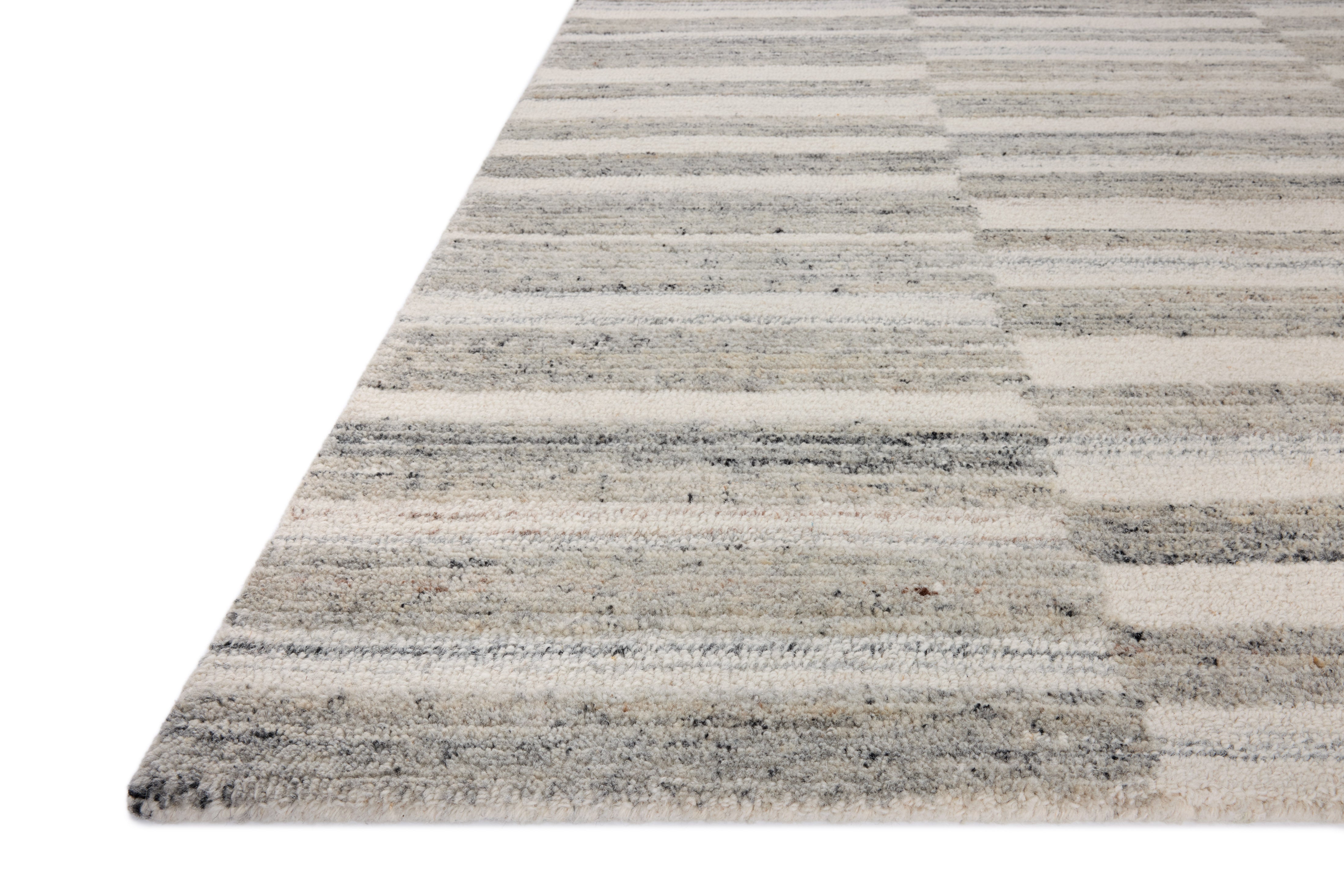 Joanna Gaines x Loloi Rae Stone / Ivory Rug RUGS - wool Loloi