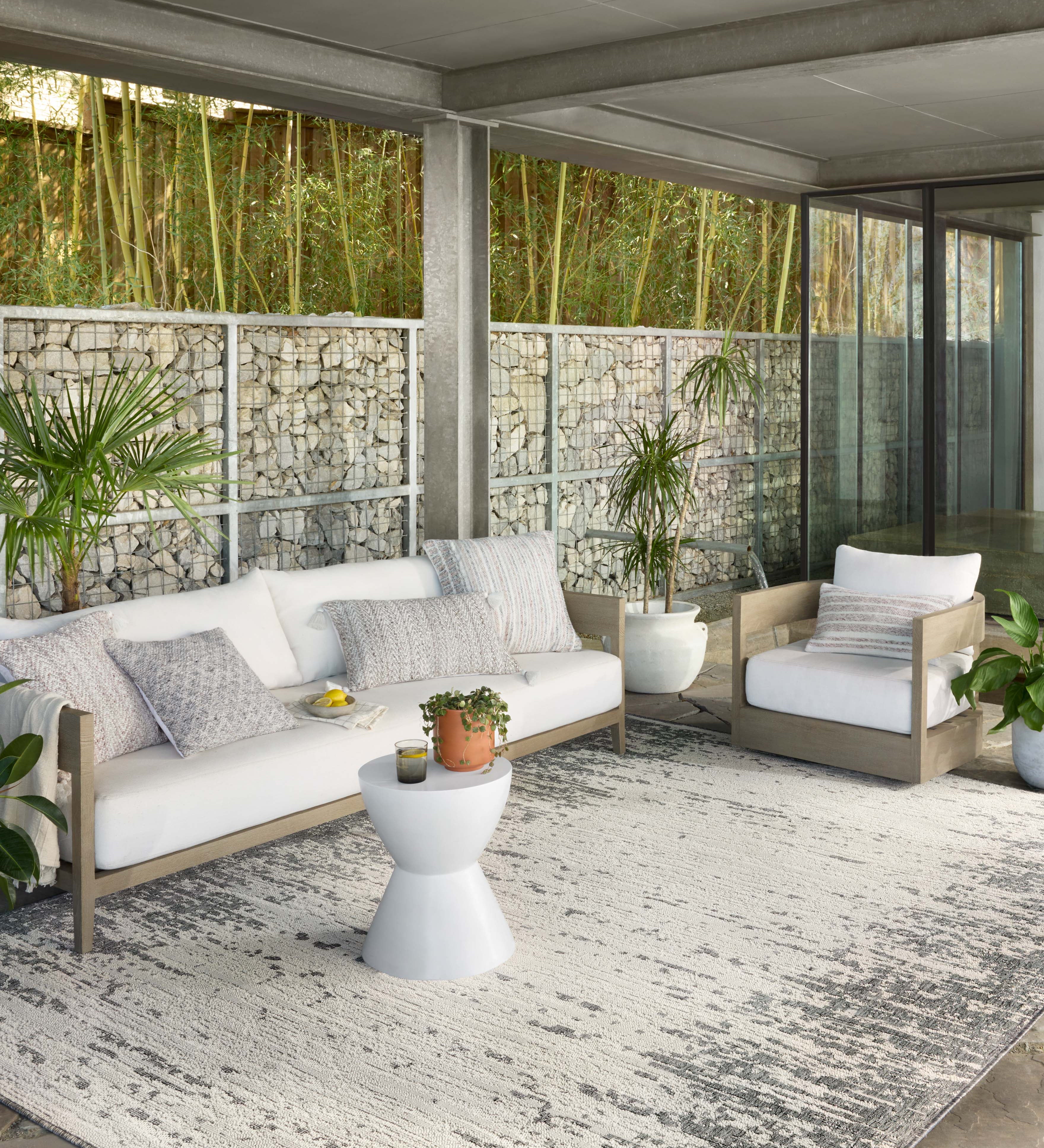 Loloi Rainier Ivory / Grey Rug RUGS - synthetic Loloi