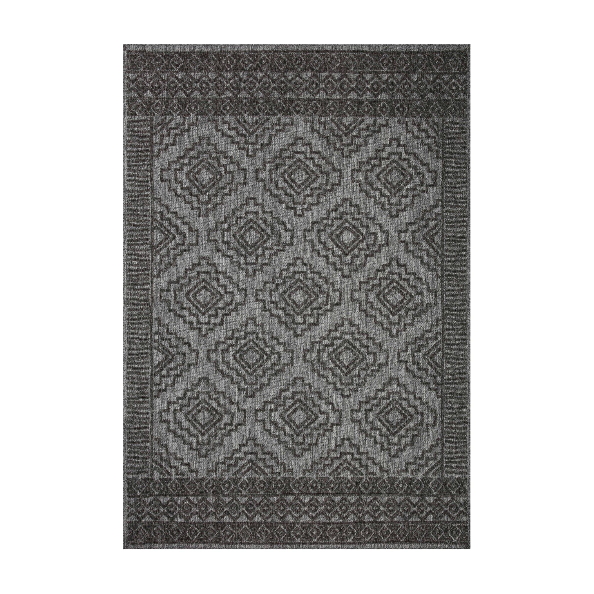 Loloi Rainier Grey / Charcoal Rug Loloi 18" x 18"