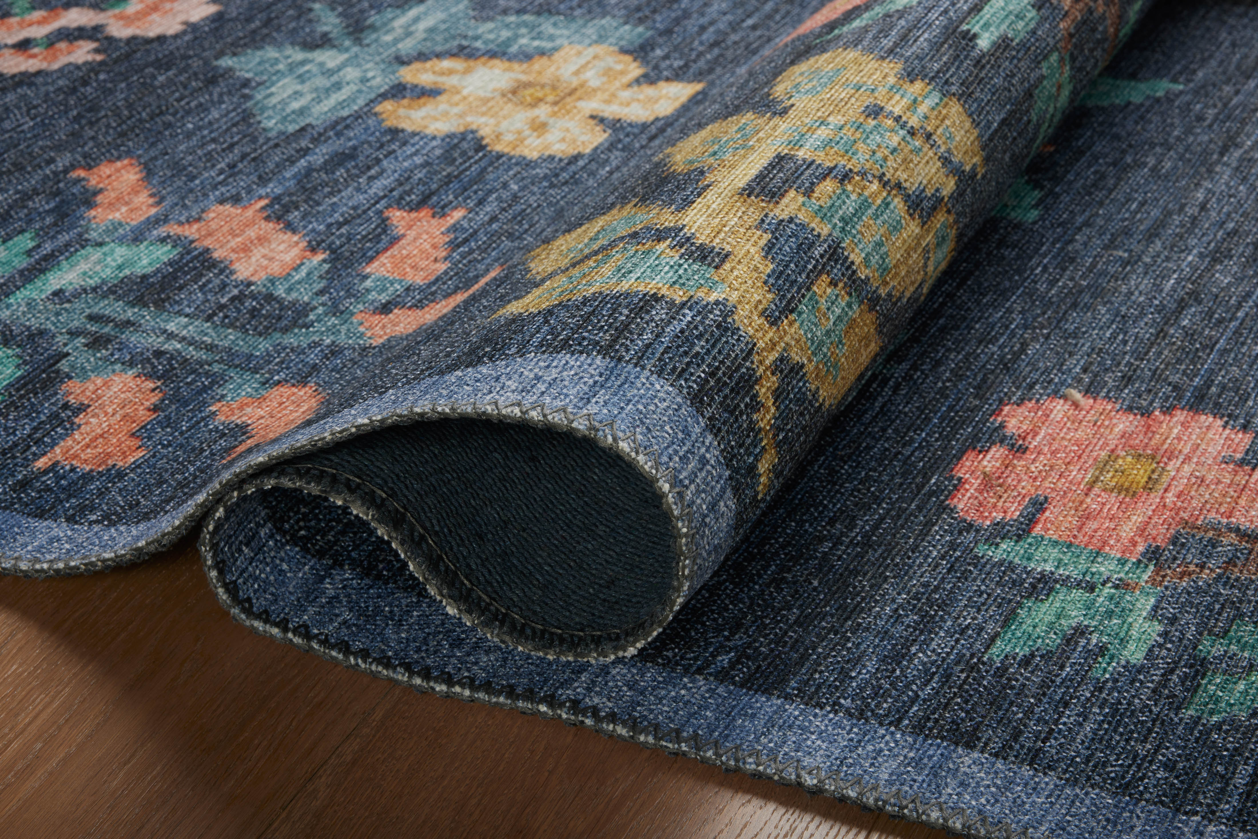 Rifle Paper Co. x Loloi Rosa Navy Sample Rug RUGS - synthetic Loloi