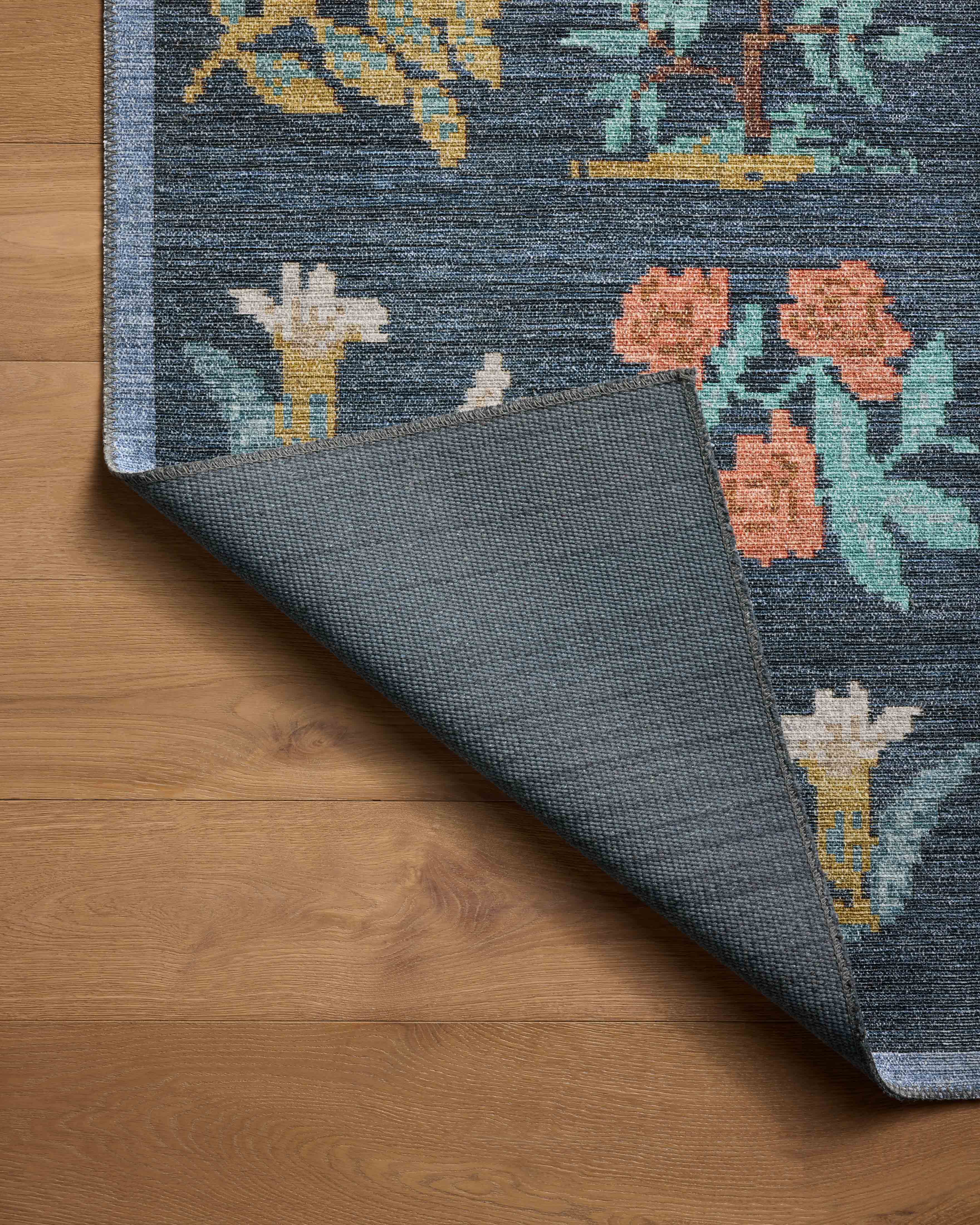 Rifle Paper Co. x Loloi Rosa Navy Sample Rug RUGS - synthetic Loloi