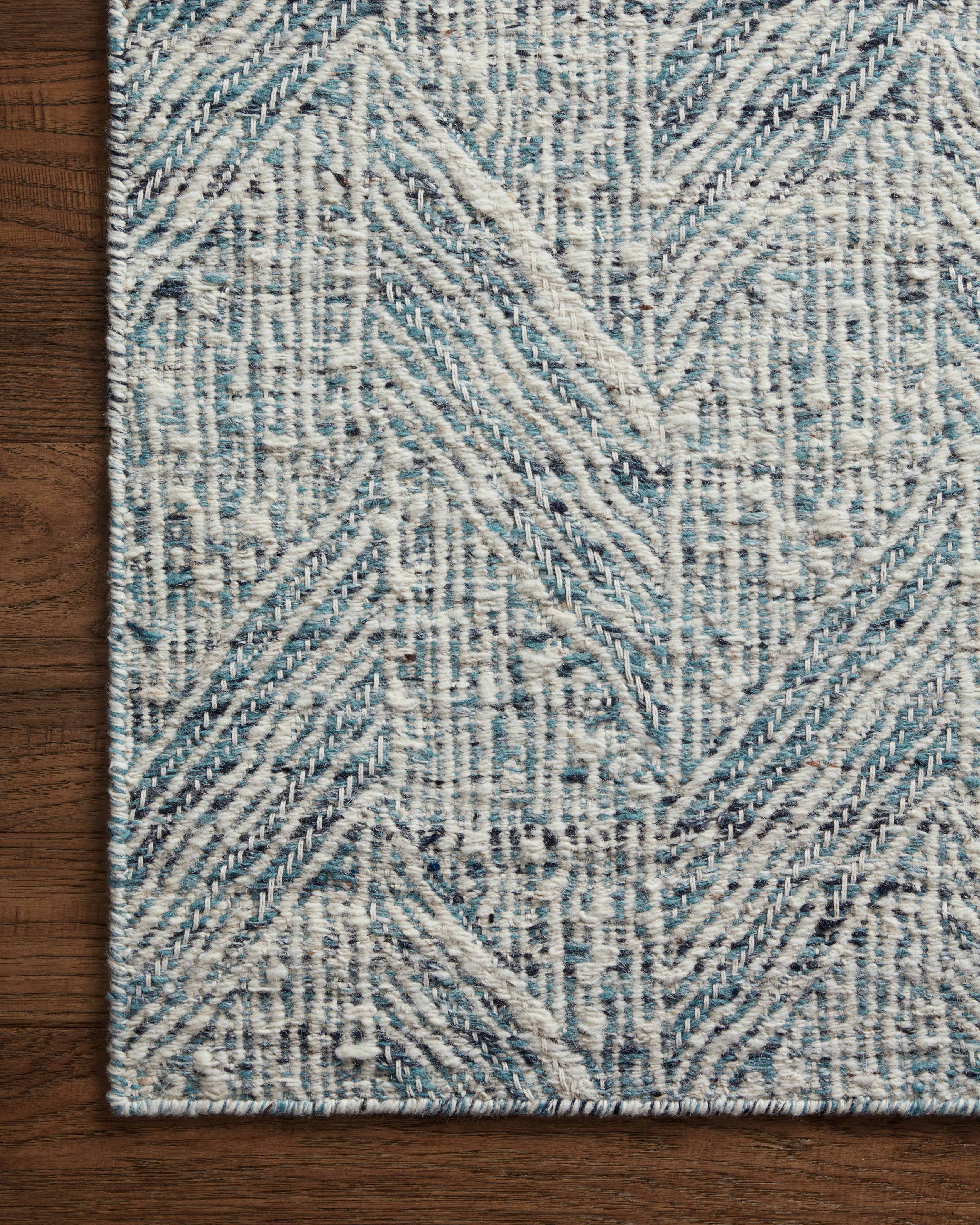 Loloi Raven Blue / Ivory Rug 0-RUGS - wool Loloi
