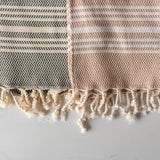 Striped Turkish Hand Towel with Tassel - Rug & Weave