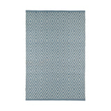 Diamond Handwoven Indoor/Outdoor Rug Dash & Albert Slate/Light Blue 2' x 3'