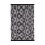Diamond Handwoven Indoor/Outdoor Rug Dash & Albert Black/Ivory 2' x 3'