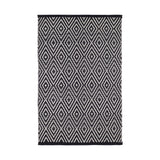 Diamond Handwoven Indoor/Outdoor Rug Dash & Albert Black/Ivory 2' x 3'