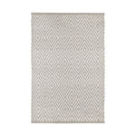 Diamond Handwoven Indoor/Outdoor Rug Dash & Albert Platinum/White 2' x 3'