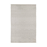 Diamond Handwoven Indoor/Outdoor Rug Dash & Albert Platinum/White 2' x 3'