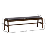 Remi Upholstered Bench FURNITURE - benches LH IMPORTS