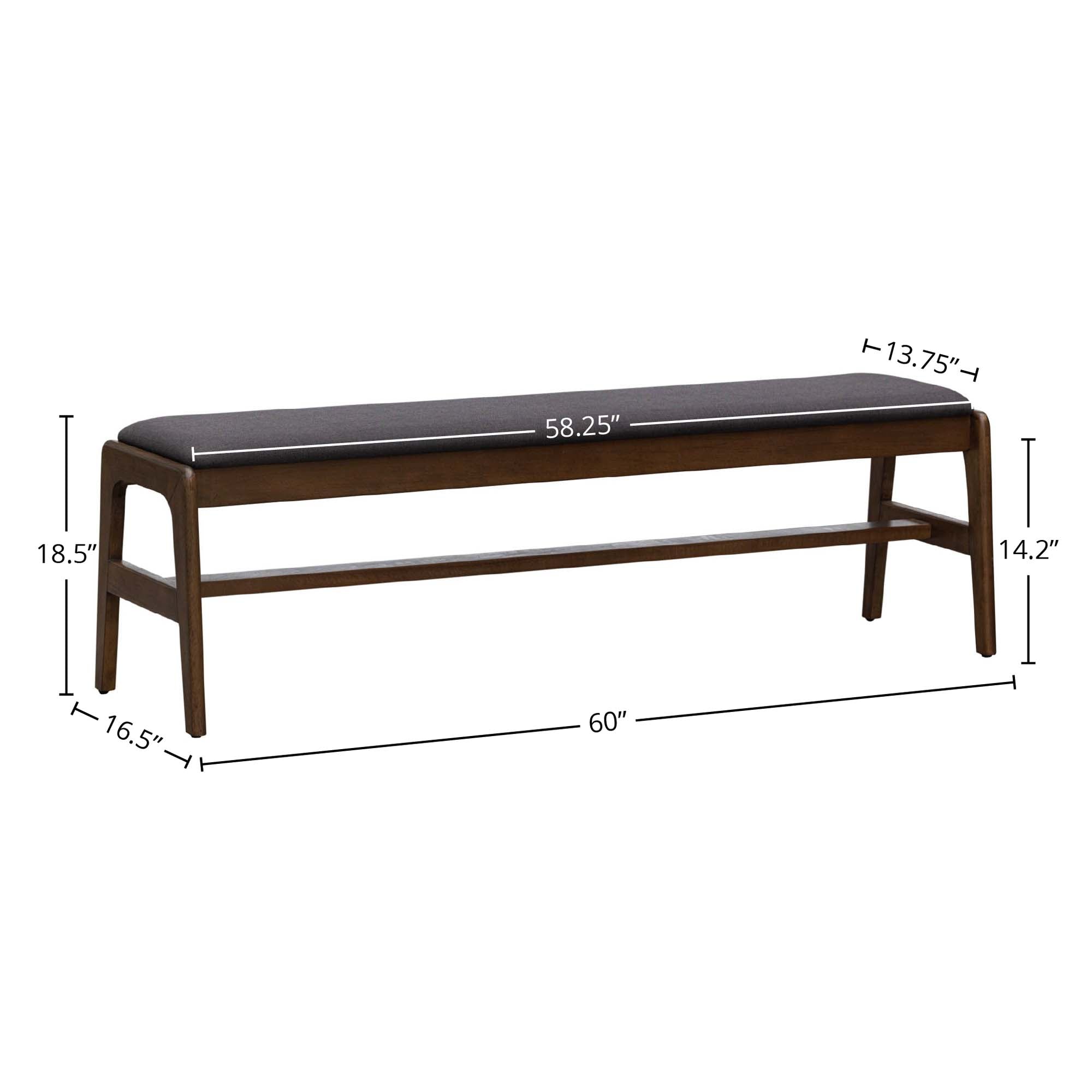 Remi Upholstered Bench FURNITURE - benches LH IMPORTS