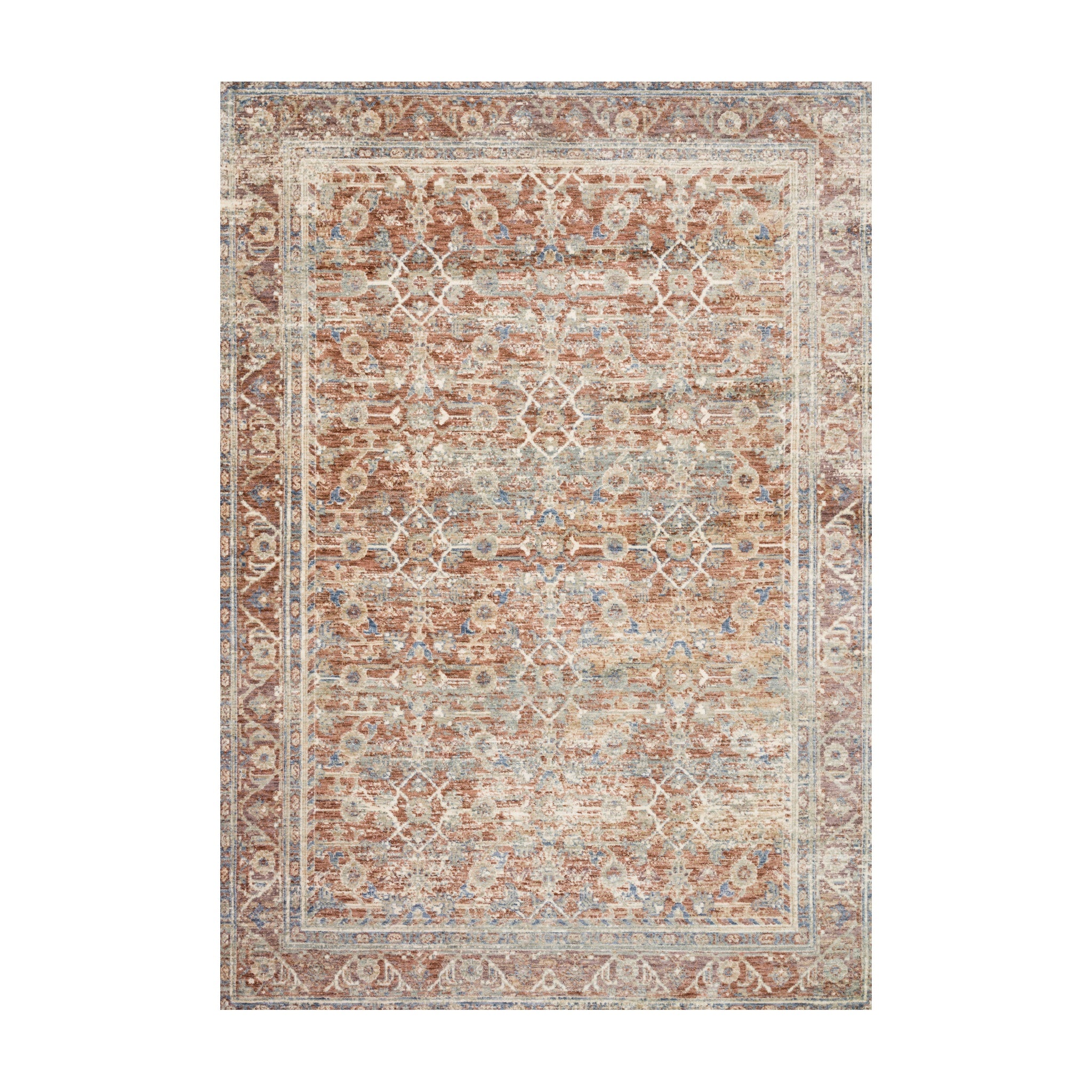 Loloi Revere Terracotta / Multi Rug RUGS - synthetic Loloi 18" x 18"