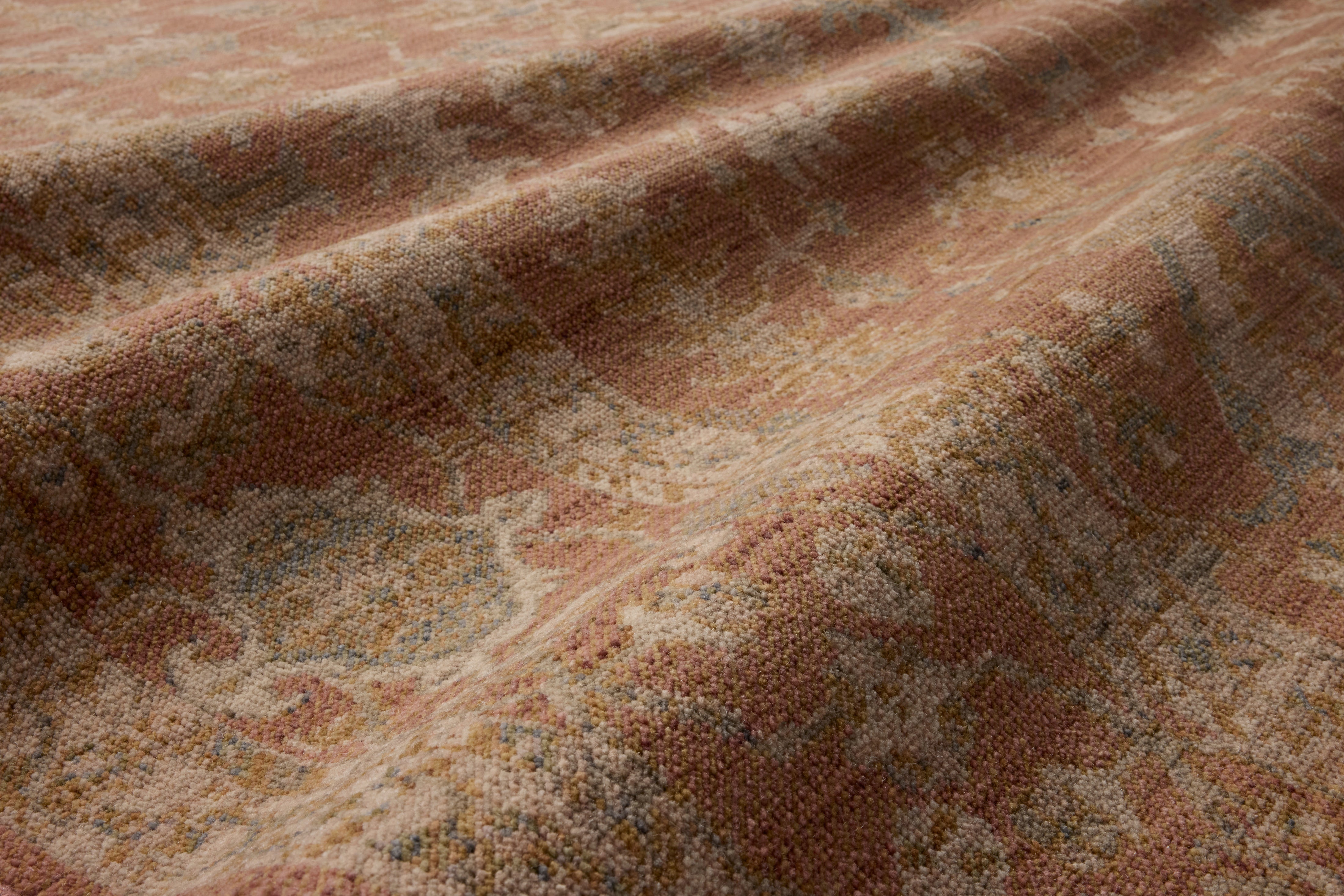 Loloi Reign Terracotta / Sky Rug RUGS - wool Loloi 18" x 18"