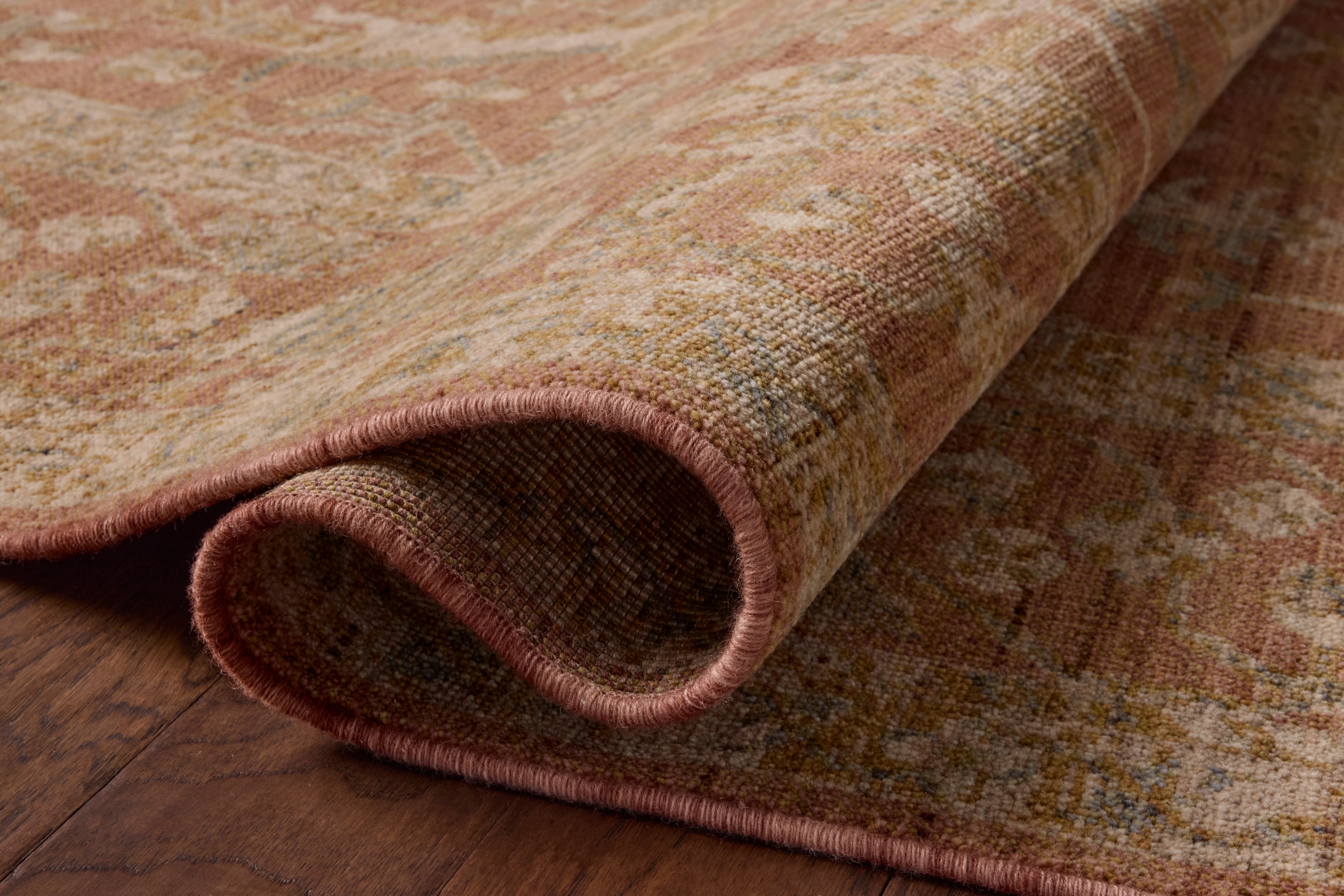 Loloi Reign Terracotta / Sky Rug RUGS - wool Loloi 18" x 18"