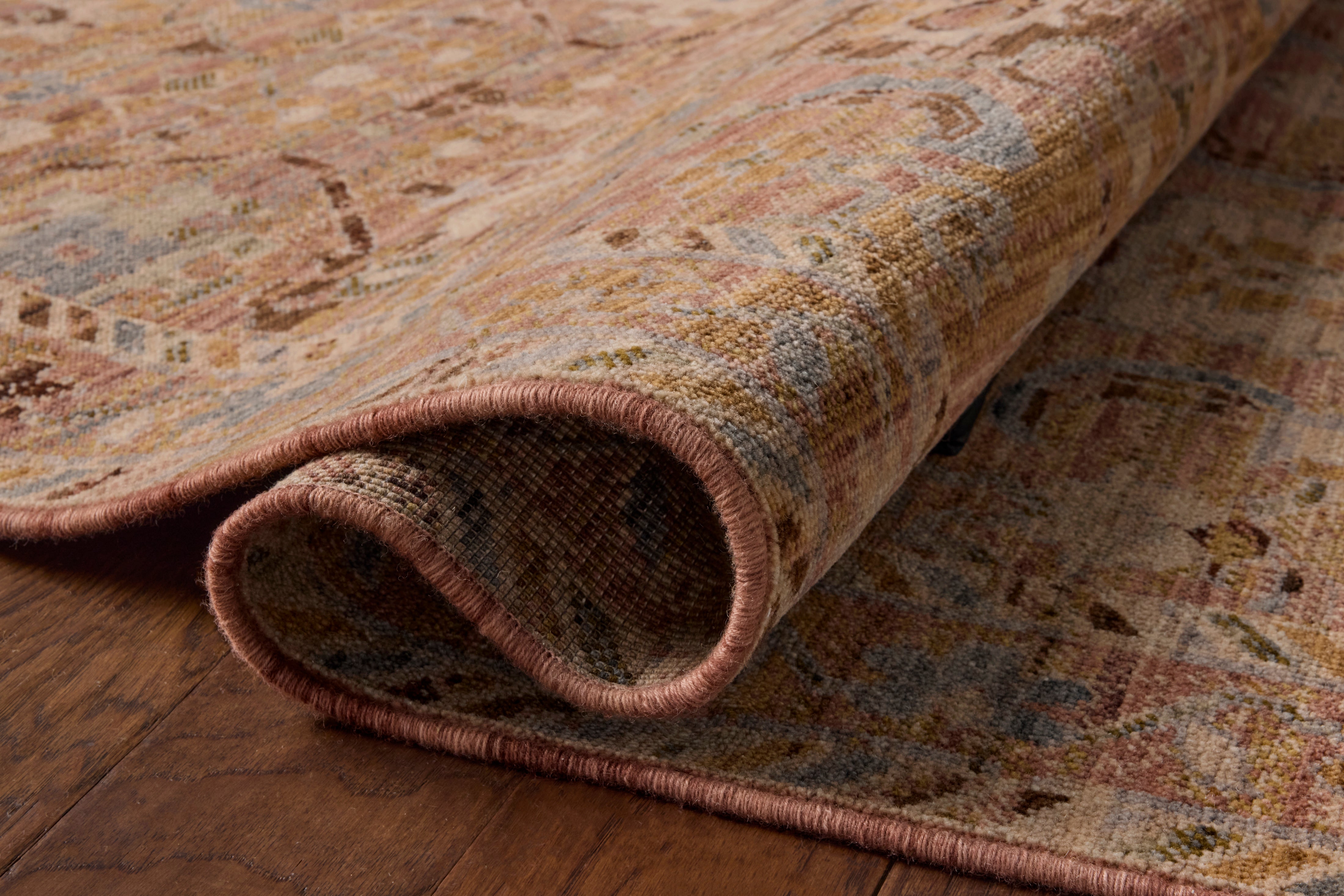 Loloi Reign Pink / Multi Square Rug RUGS - wool Loloi