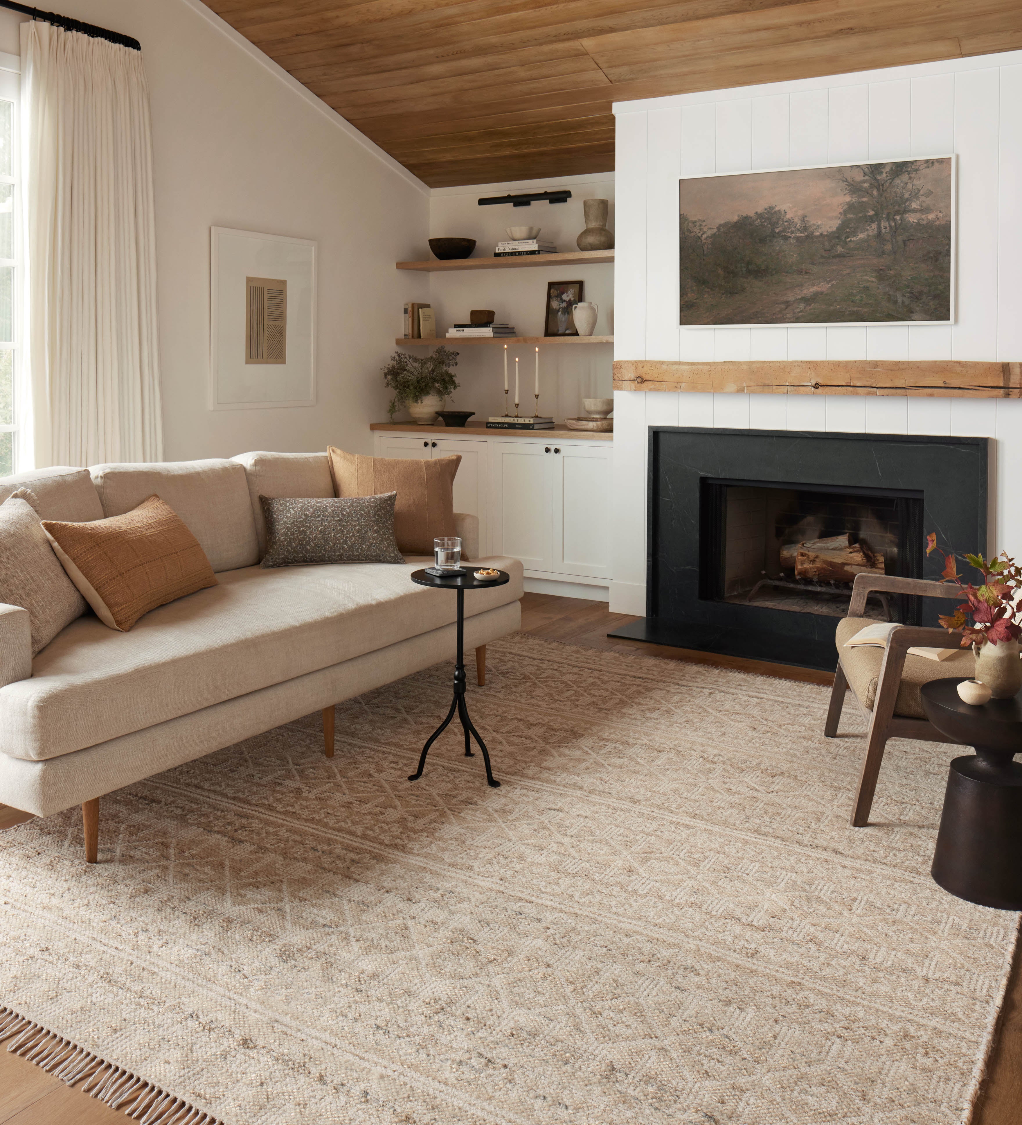 Angela Rose x Loloi Rivers Sand / Ivory Rug 0-RUGS-patterned Loloi