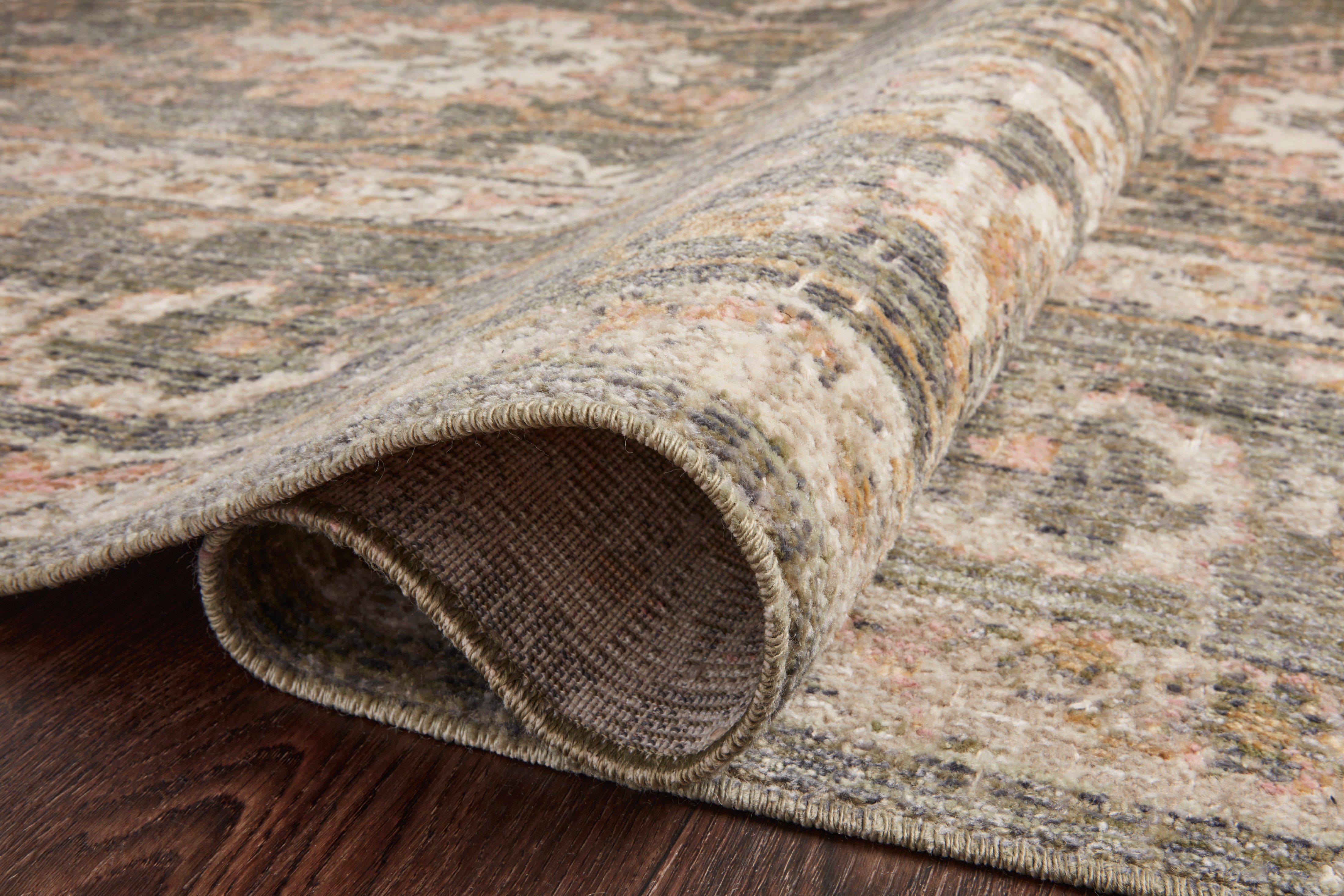 Chris Loves Julia x Loloi Rosemarie Sage / Blush Rug RUGS - patterned Loloi