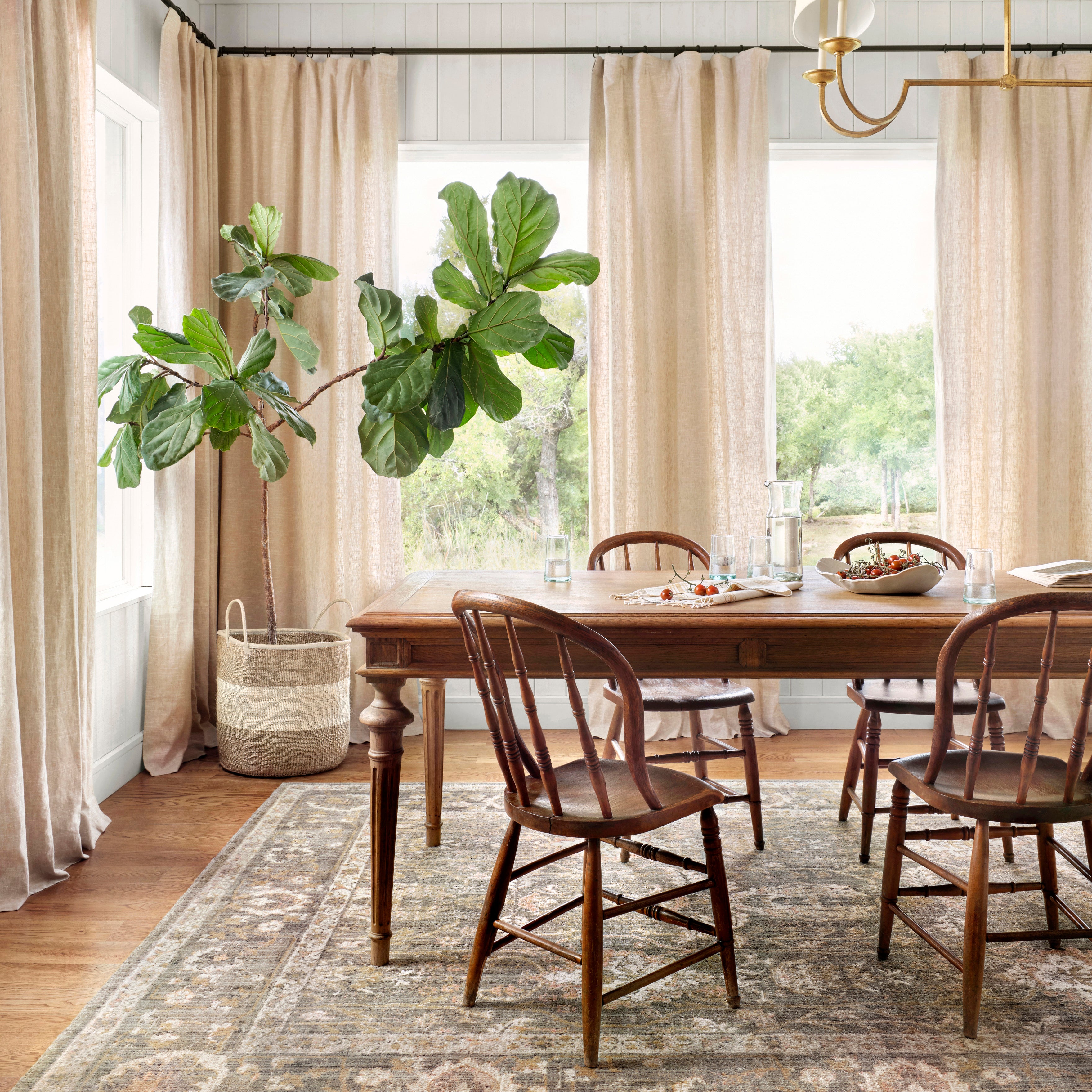 Chris Loves Julia x Loloi Rosemarie Sage / Blush Rug RUGS - patterned Loloi