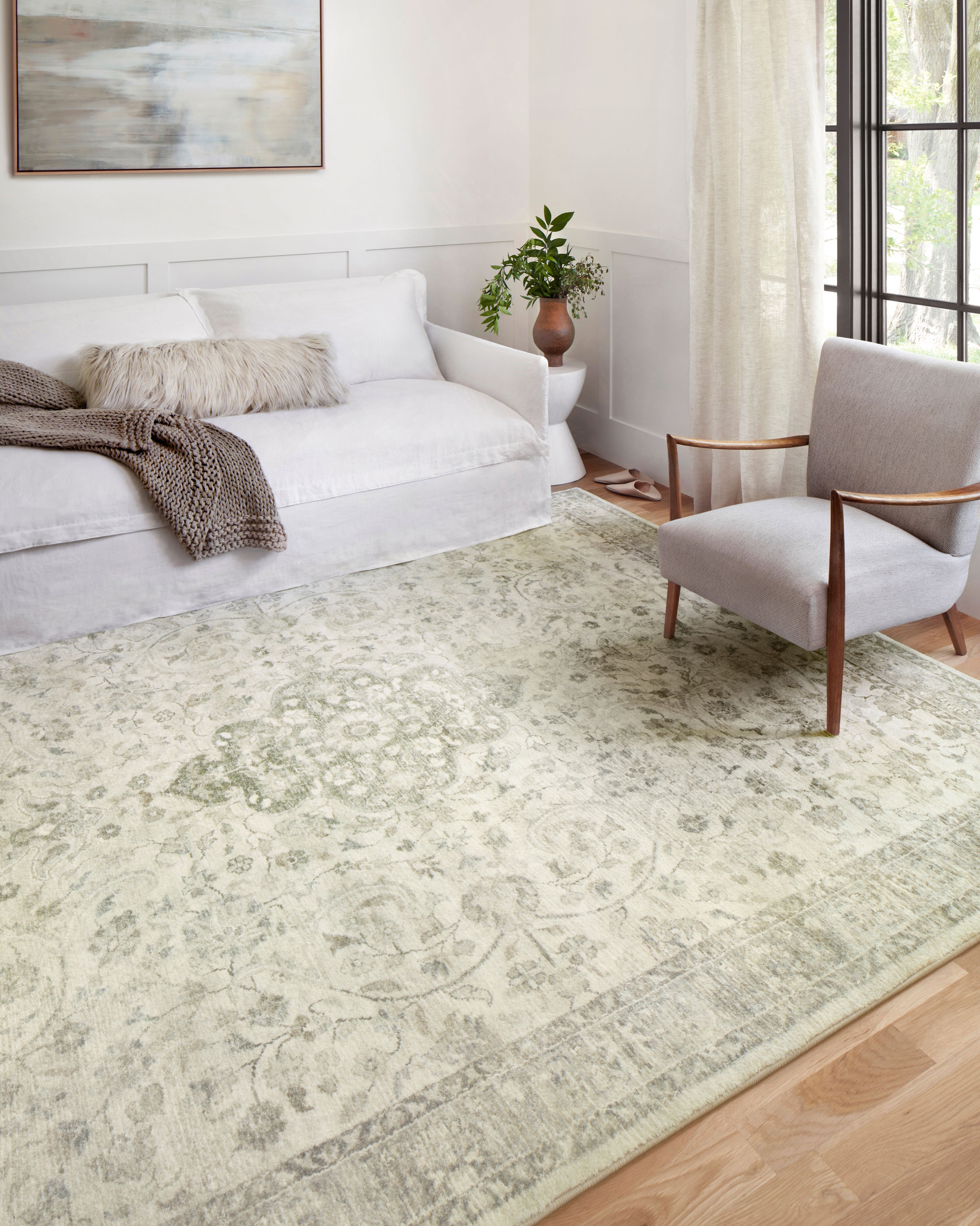Loloi Rosette Ivory / Silver Rug RUGS - synthetic Loloi
