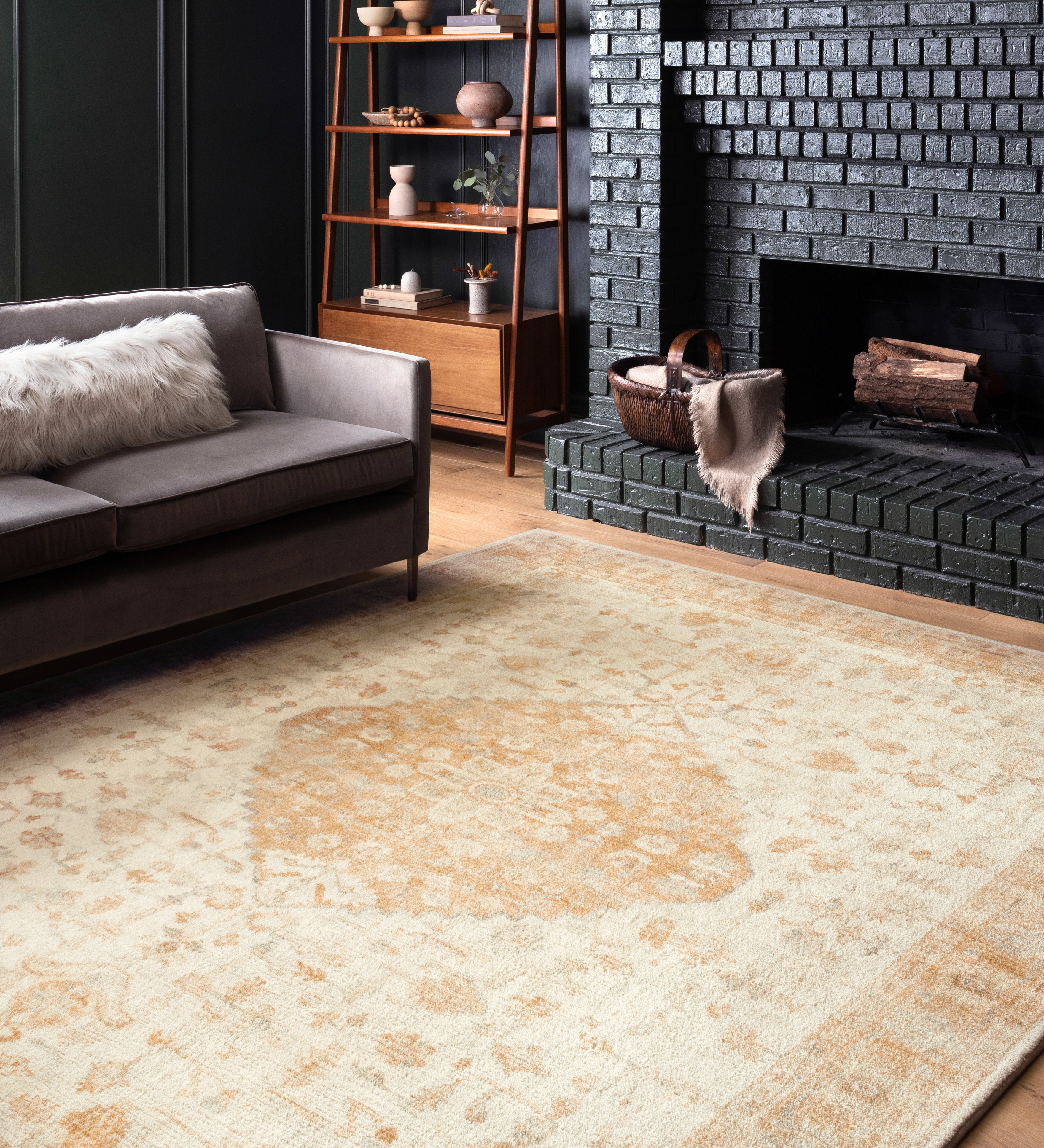 Loloi Rosette Ivory / Terracotta Rug RUGS - synthetic Loloi