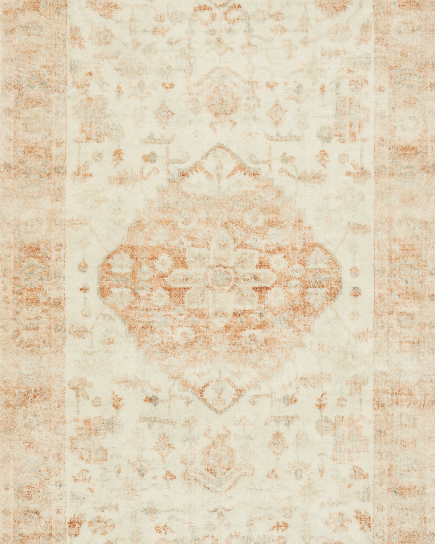 Loloi Rosette Ivory / Terracotta Rug RUGS - synthetic Loloi