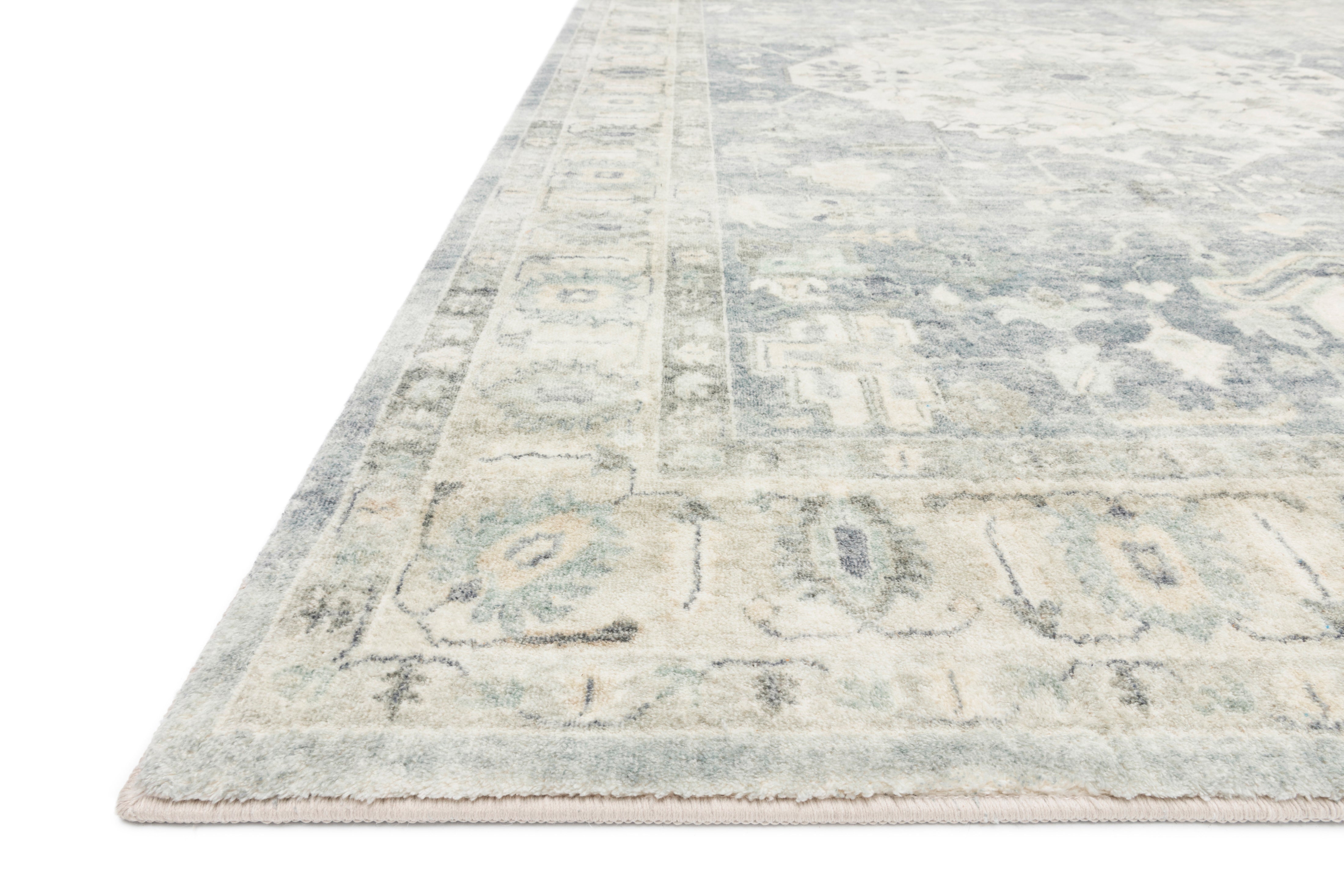 Loloi Rosette Denim / Fog Rug RUGS - synthetic Loloi