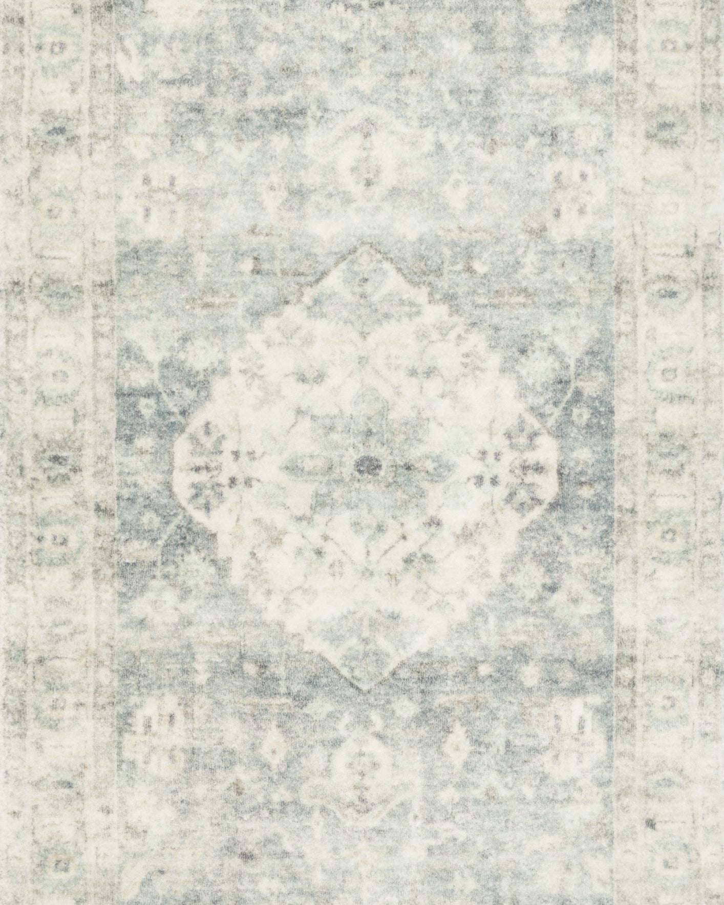Loloi Rosette Denim / Fog Rug RUGS - synthetic Loloi