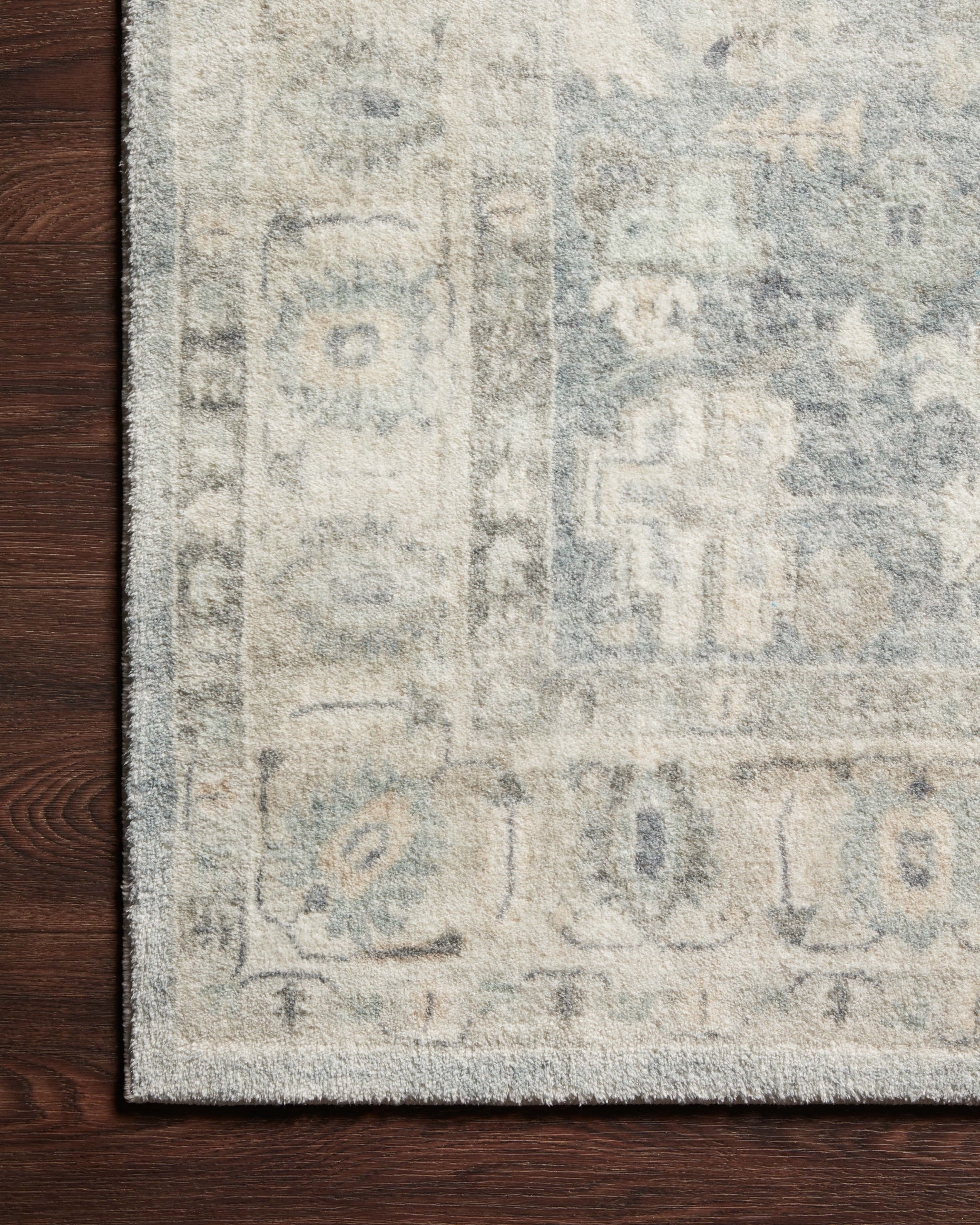 Loloi Rosette Denim / Fog Rug RUGS - synthetic Loloi
