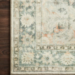 Loloi Rosette Teal / Ivory Rug RUGS - synthetic Loloi
