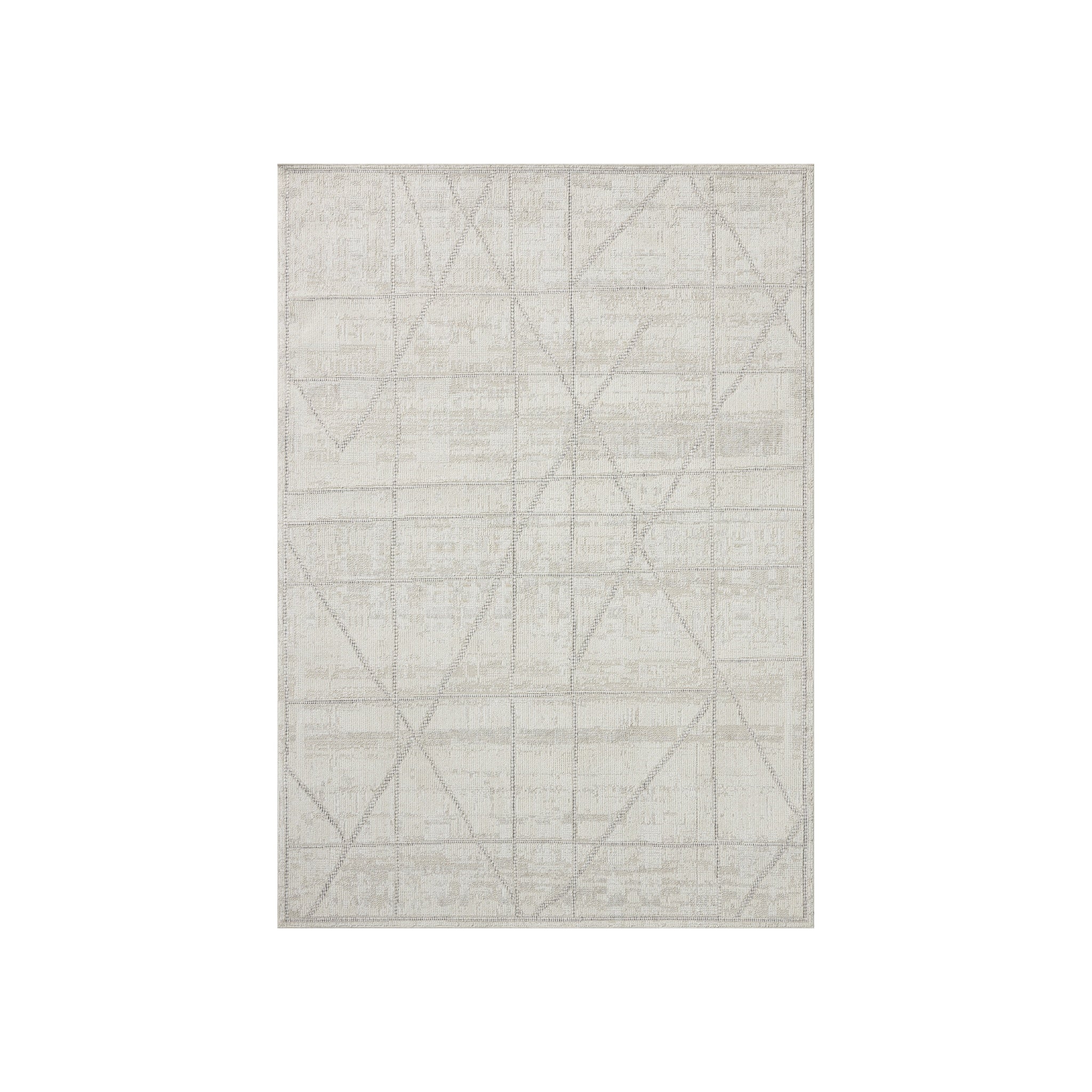 Loloi Roxie Ivory / Graphite Rug, 18" x 18"