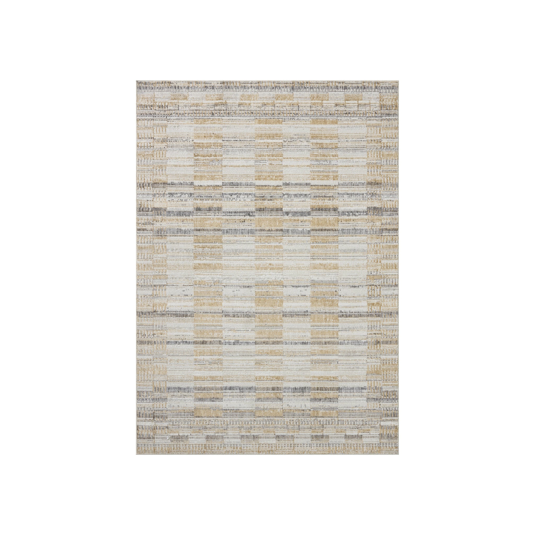 Loloi Roxie Granite / Gold Rug, 18" x 18"