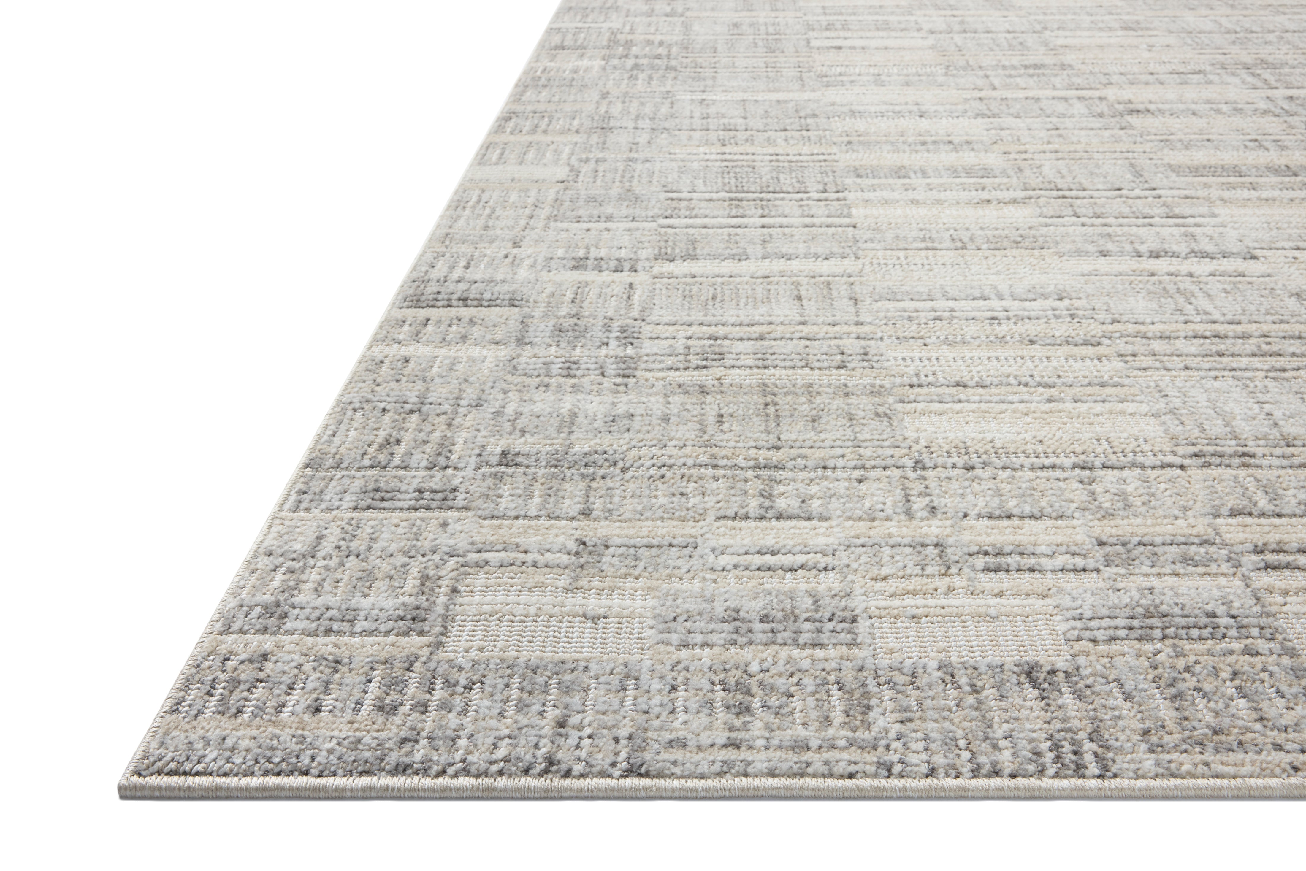 Loloi Roxie Granite / Oatmeal Rug RUGS - synthetic Loloi 18" x 18"