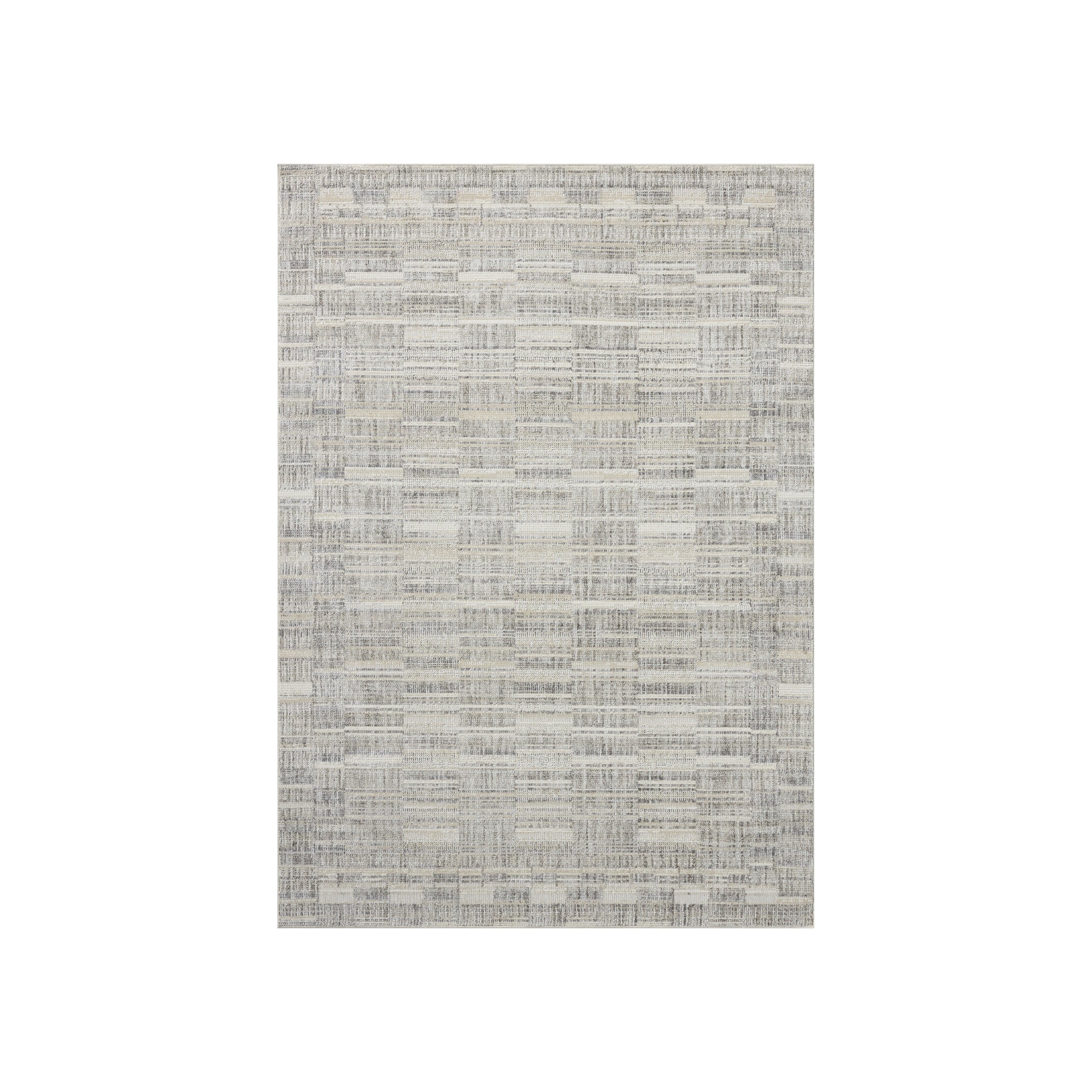 Loloi Roxie Granite / Oatmeal Rug, 18" x 18"