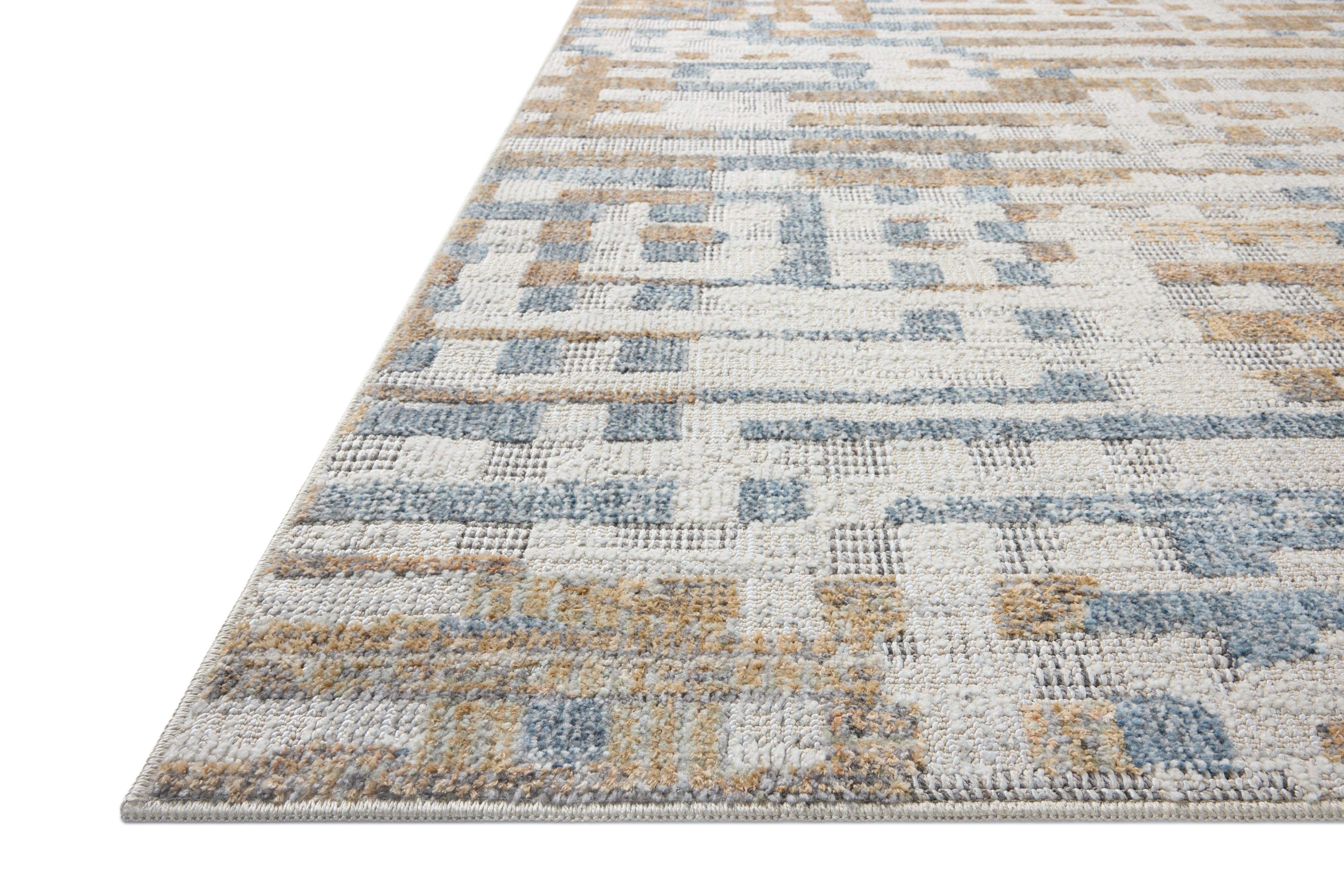 Loloi Roxie Ivory / Denim Rug RUGS - synthetic Loloi