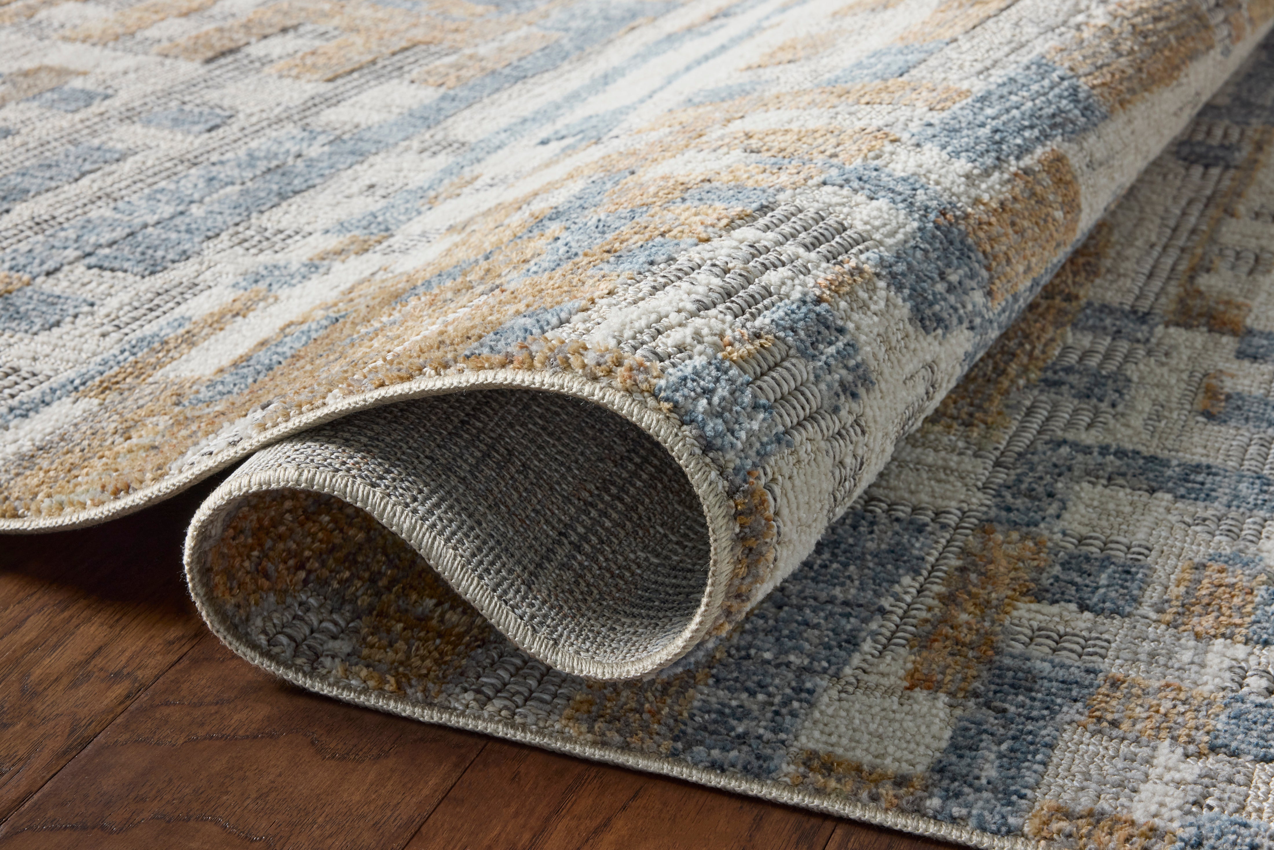 Loloi Roxie Ivory / Denim Rug RUGS - synthetic Loloi