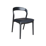 Rondo Dining Chair FURNITURE - dining chairs LH IMPORTS Black Frame w/ PU Seat
