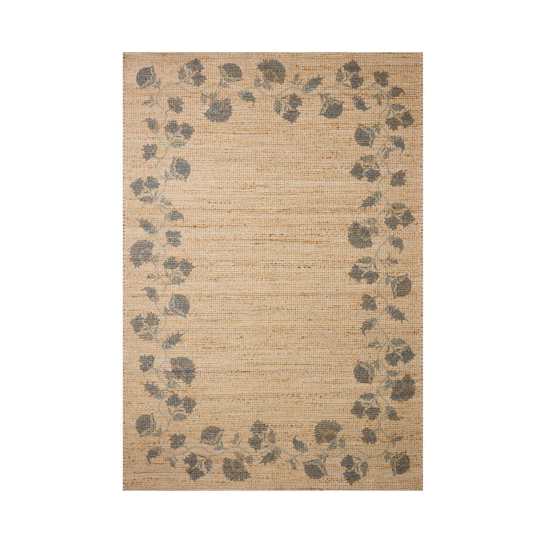 Chris Loves Julia x Loloi Rue Natural / Denim Rug RUGS - jute Loloi