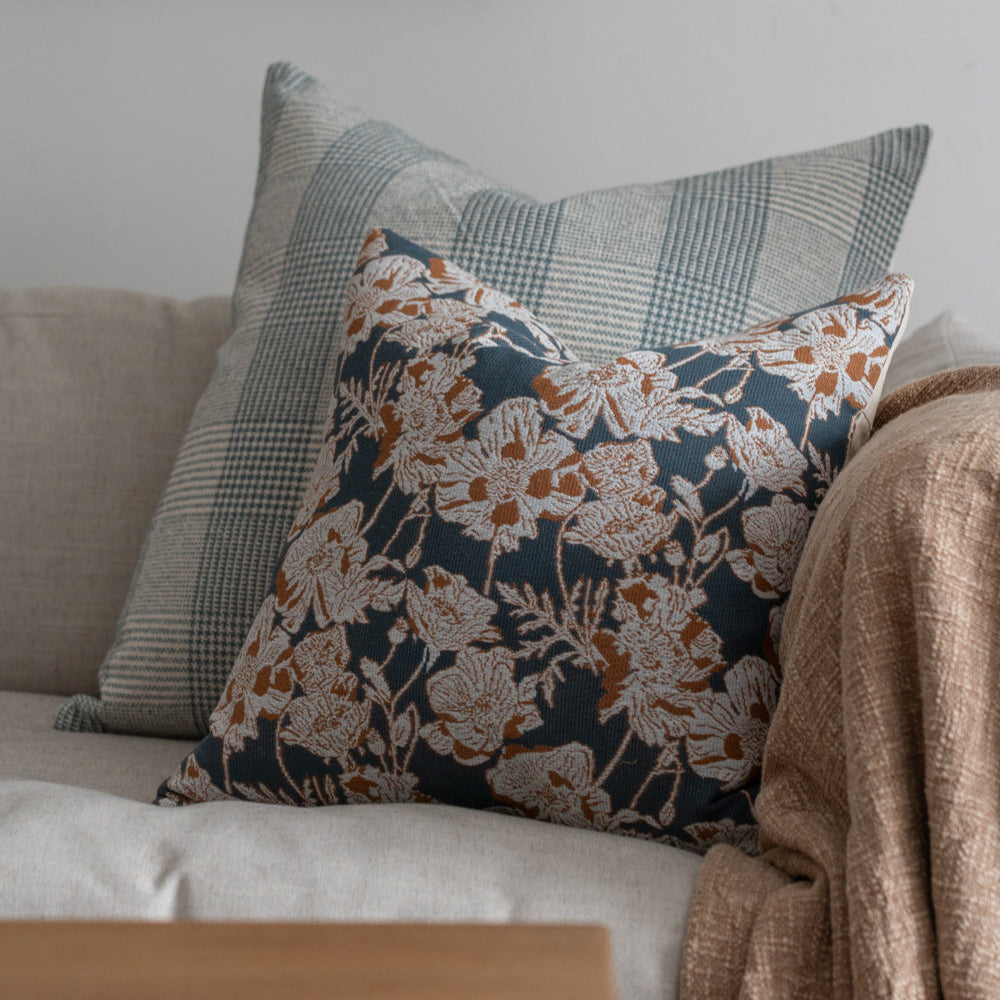 Chris Loves Julia x Loloi Matilda Blue/Orange Pillow 3 - PILLOWS - essentials - cool Loloi